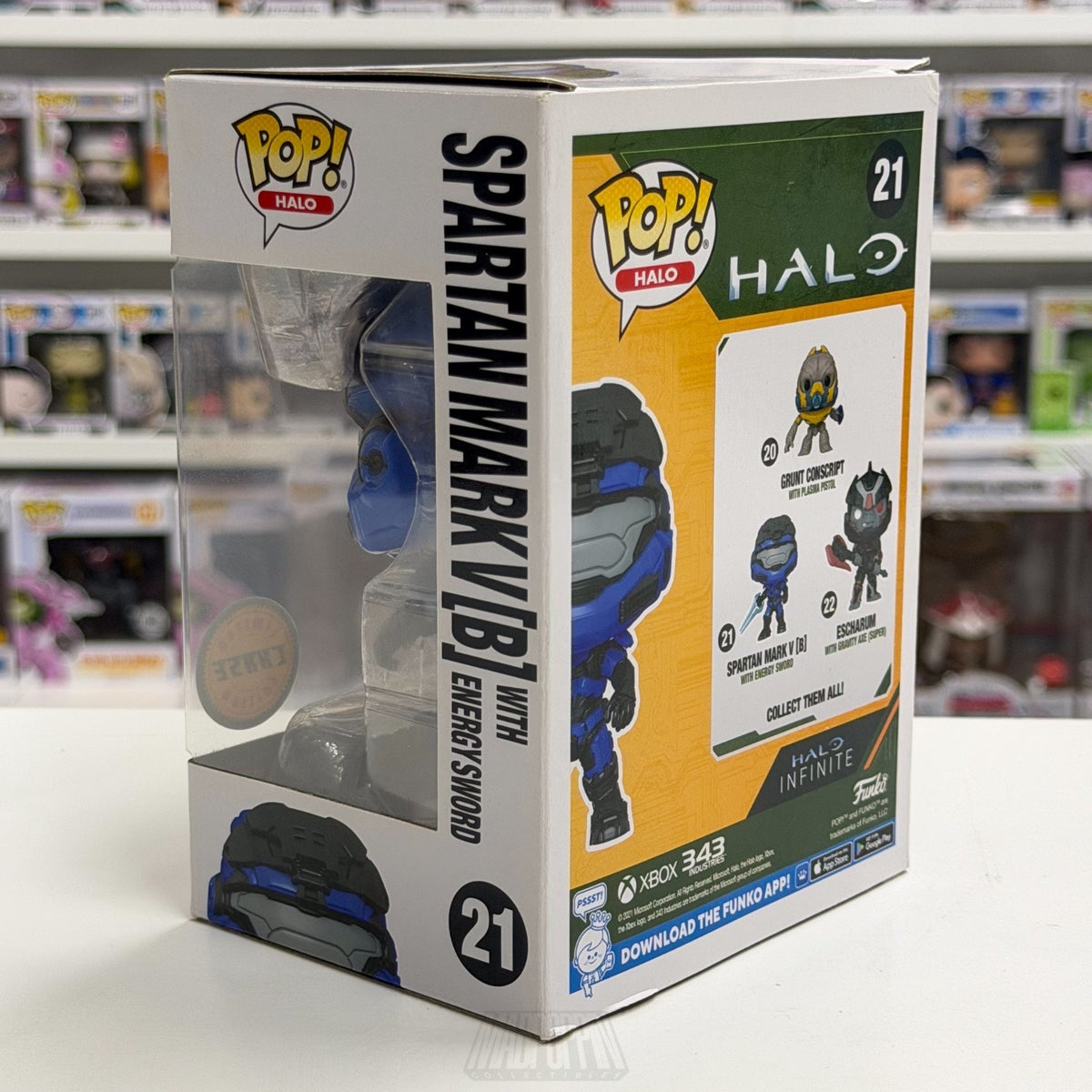 Funko Pop Games Halo Spartan Mark V B w/Energy Sword Chase 21 Toy Vinyl Figure