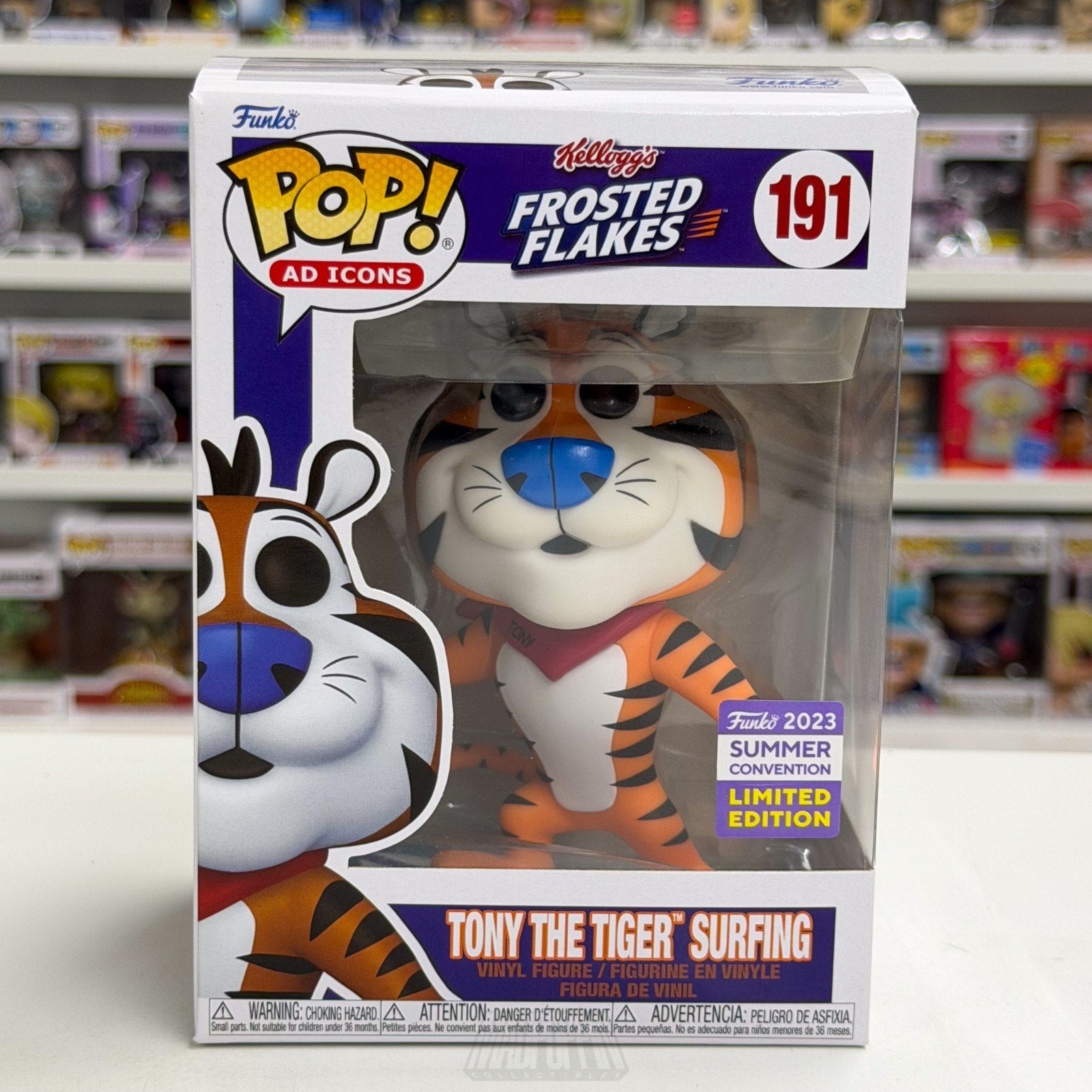 Funko Pop Ad Icons Frosted Flakes Tony the Tiger Surfing SDCC 191 Vinyl Figure