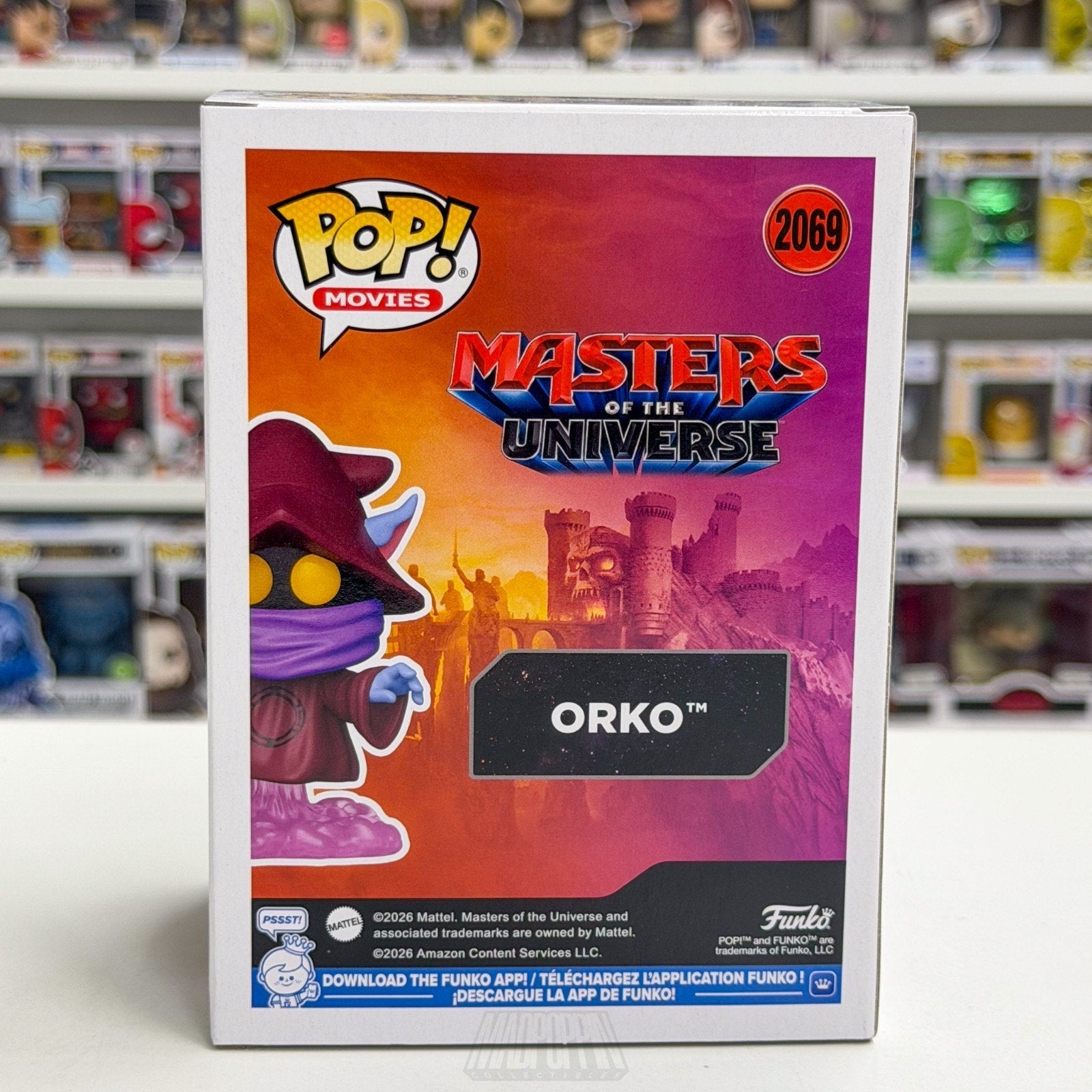 Funko Pop Movies Masters of the Universe Orko 2069 SDCC 2026 MOTU CON STICKER