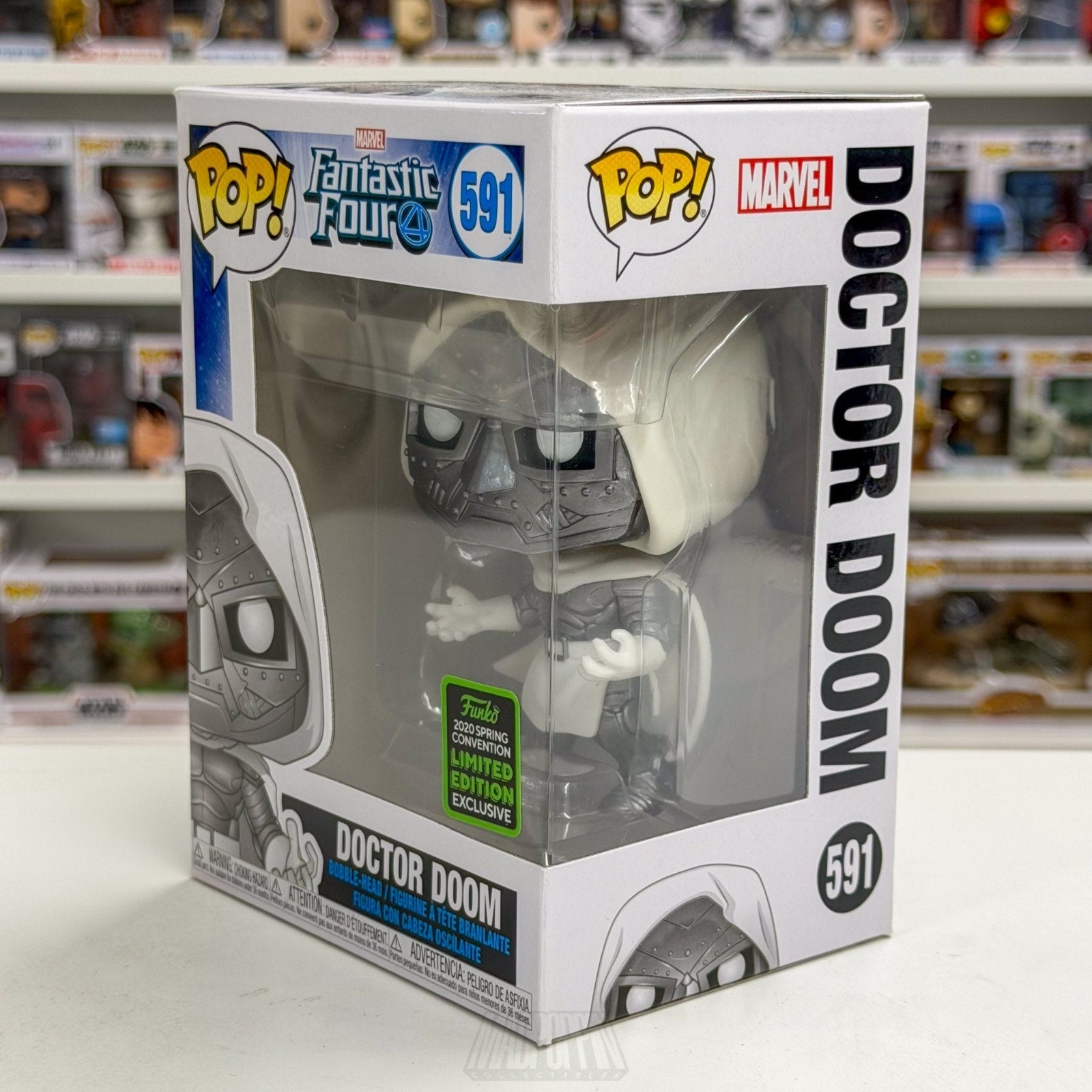 Funko Pop Marvel Fantastic 4 Doctor Doom God Emperor ECCC 591 Toy Vinyl Figure