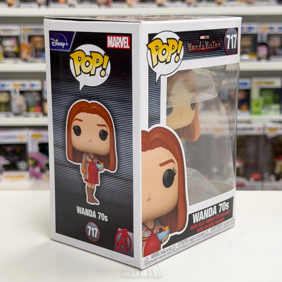 Funko Pop Marvel WandaVision Wanda 70s 717 MCU Scarlet Witch Toy Vinyl Figure