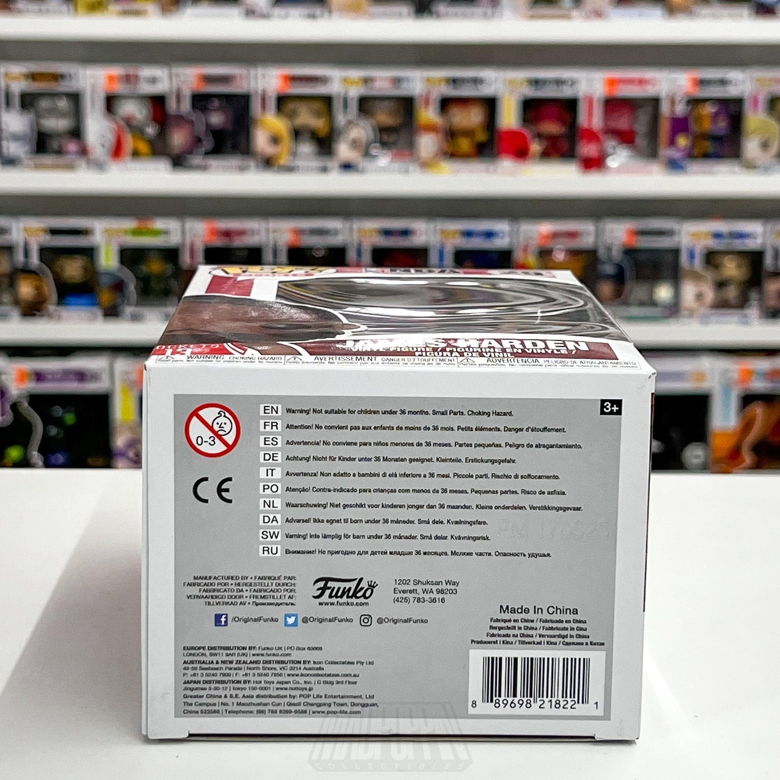 Funko Pop NBA James Harden #29 Houston Rockets Vinyl Figure 2017 Series 3 Boxed