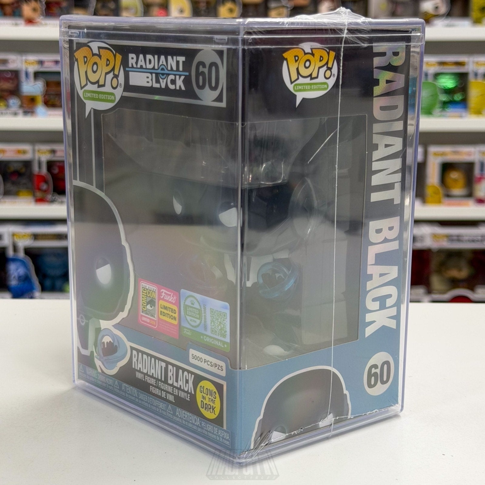 Funko Pop Comics Radiant Black 60 Glow LE 5000 PCS SDCC 2026 Toy CON STICKER