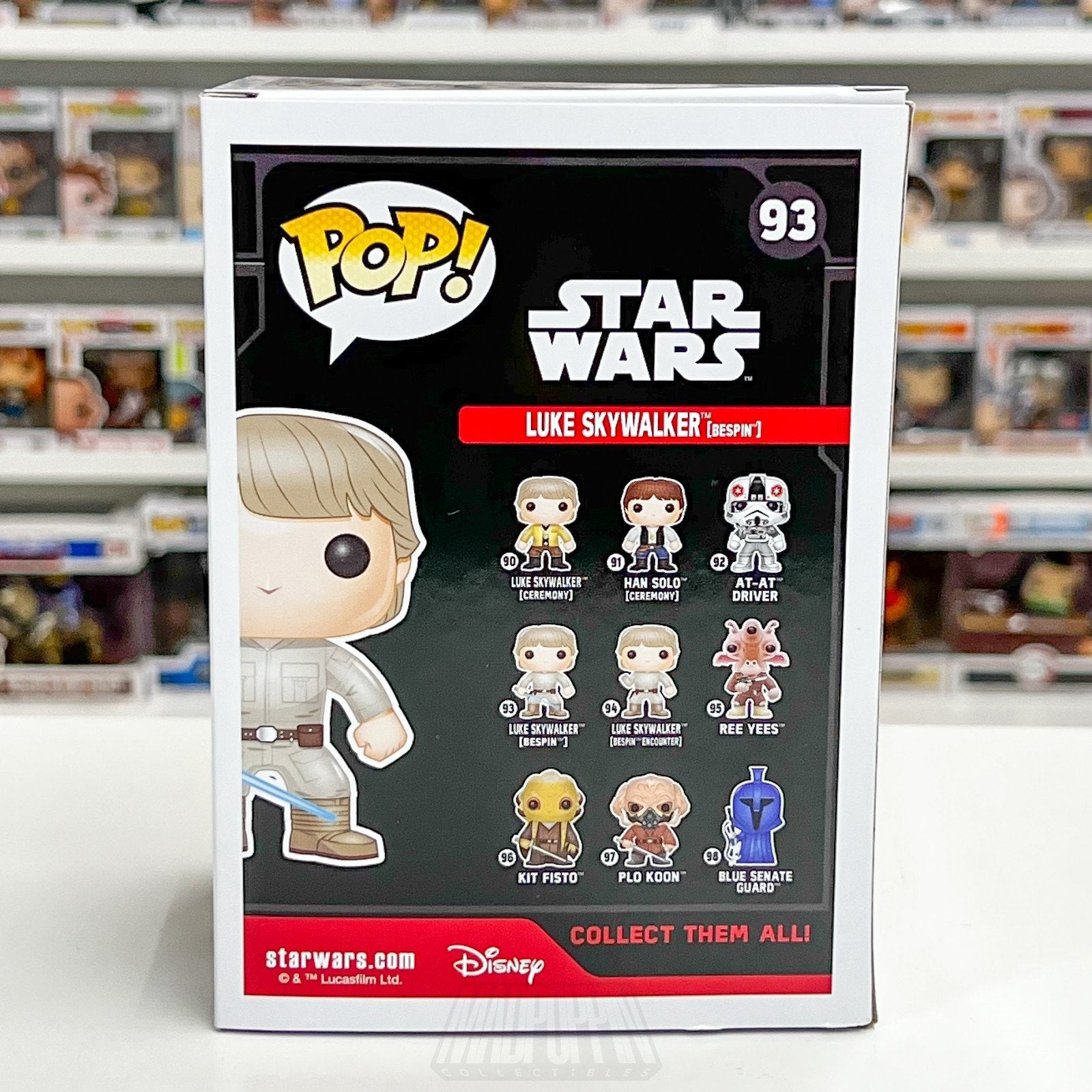 Funko Pop Star Wars Luke Skywalker Bespin 93 Jedi Knight Lightsaber Vinyl Figure