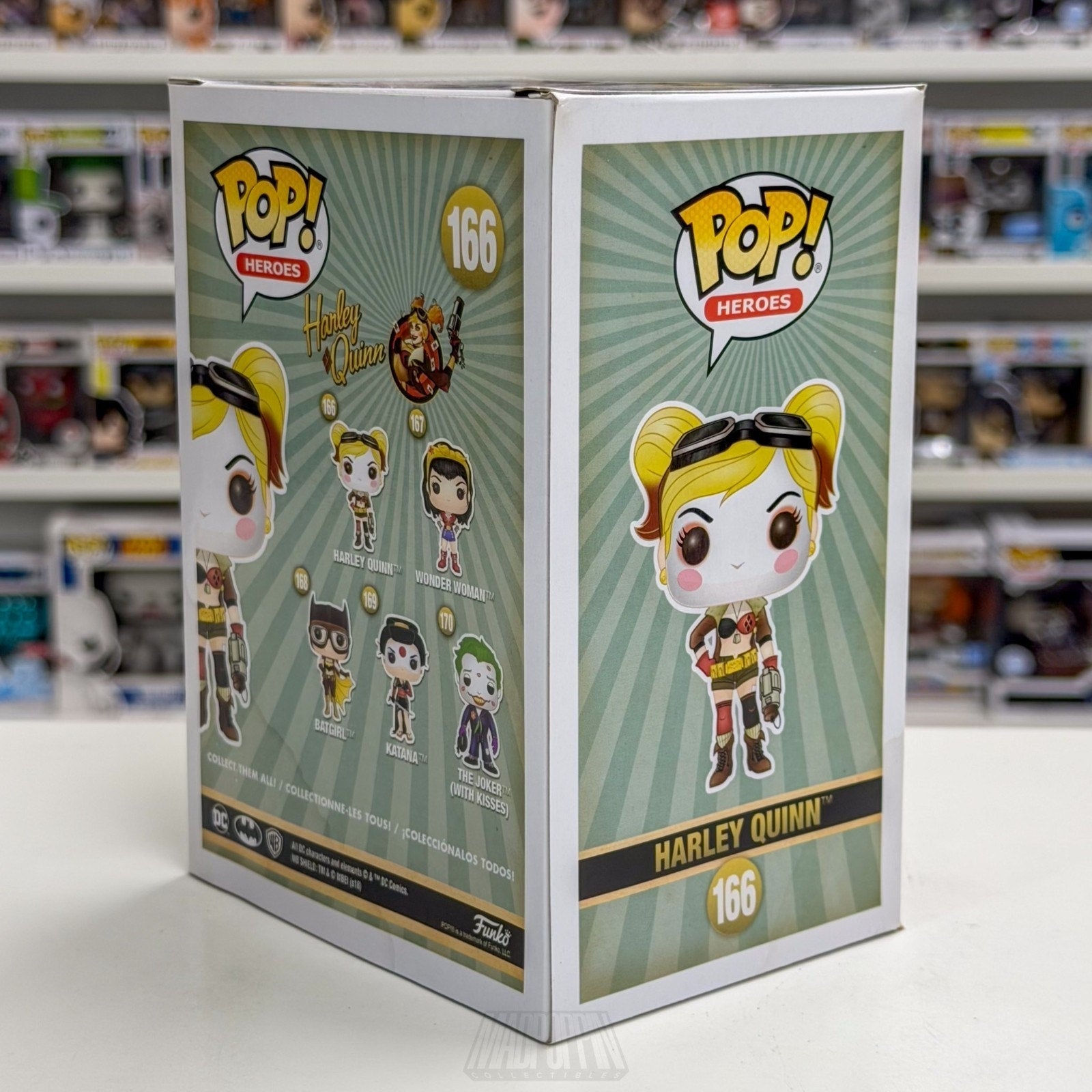 Funko Pop DC Bombshells Harley Quinn Festive My Geek Box 166 Toy Vinyl Figure