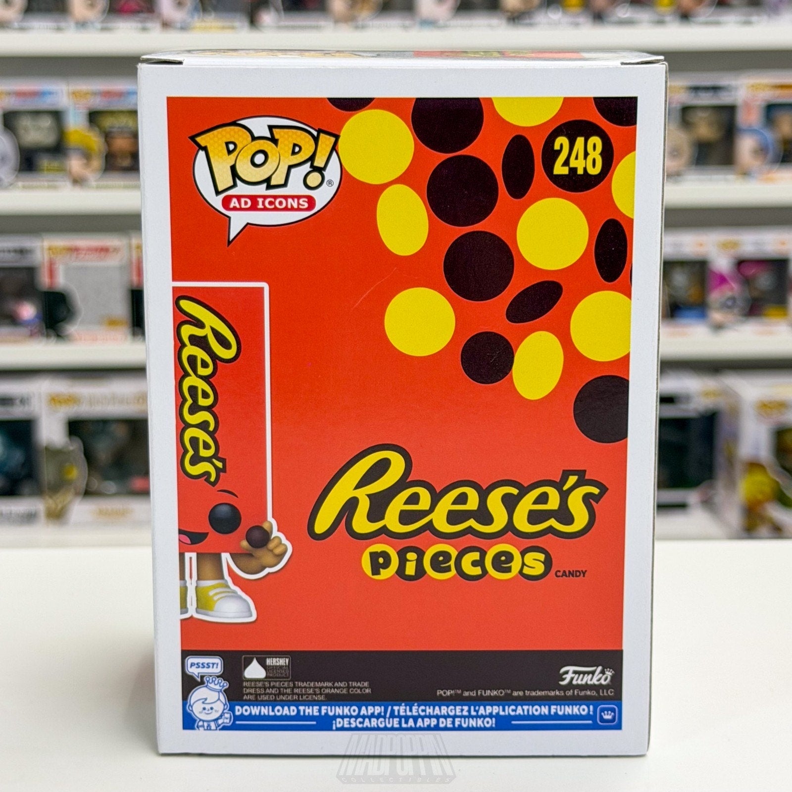 Funko Pop Ad Icons Reese's Pieces Box GameStop 248 Chocolate Candy Vinyl Figure