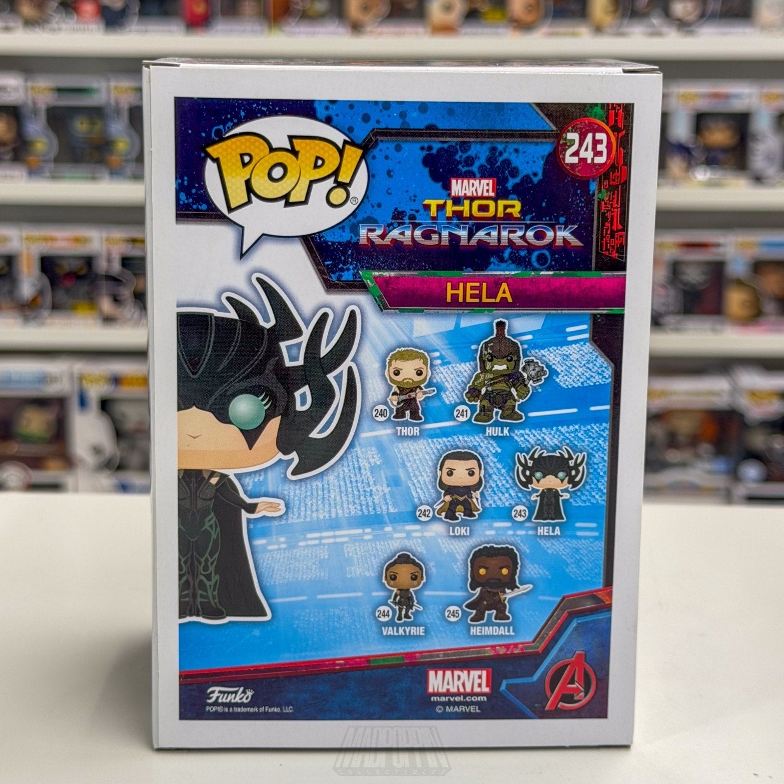 Funko Pop Marvel Thor Ragnarok Hela 243 Asgard Goddess of Death Toy Vinyl Figure