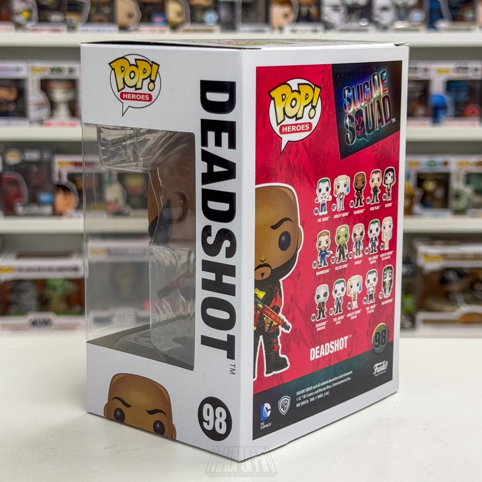 Funko Pop DC Heroes Suicide Squad Deadshot Unmasked 98 Marksman Toy Vinyl Figure