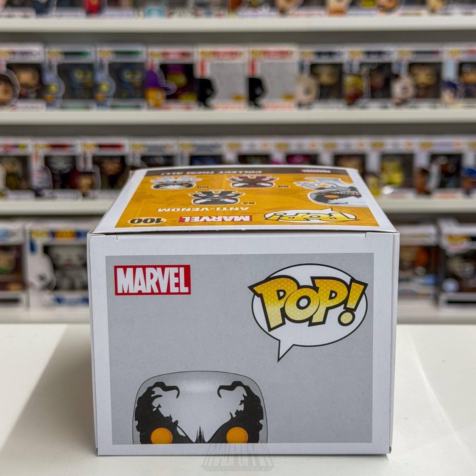 Funko Pop Marvel Anti-Venom Glow BoxLunch 100 Symbiote Spider-Man Vinyl Figure