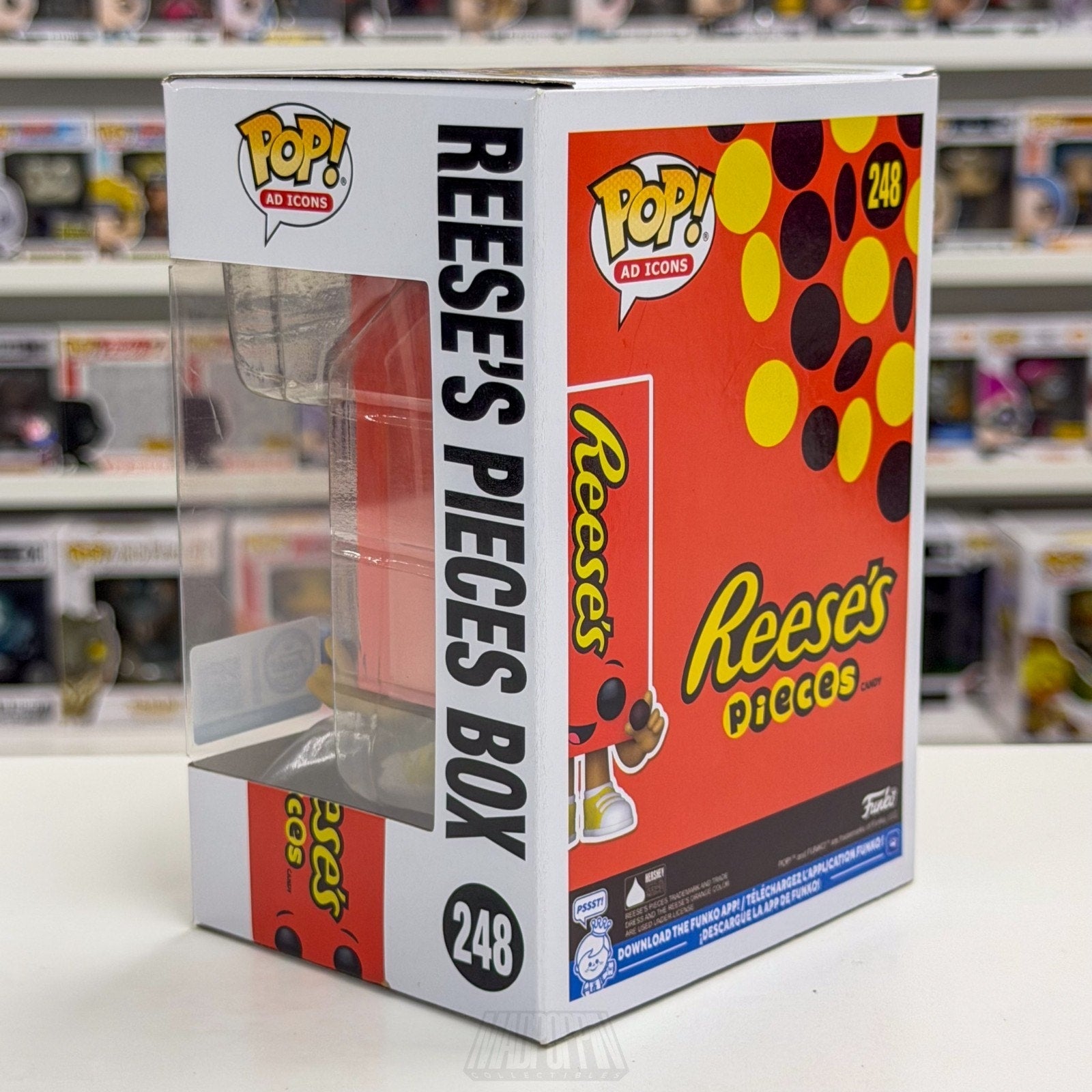 Funko Pop Ad Icons Reese's Pieces Box GameStop 248 Chocolate Candy Vinyl Figure
