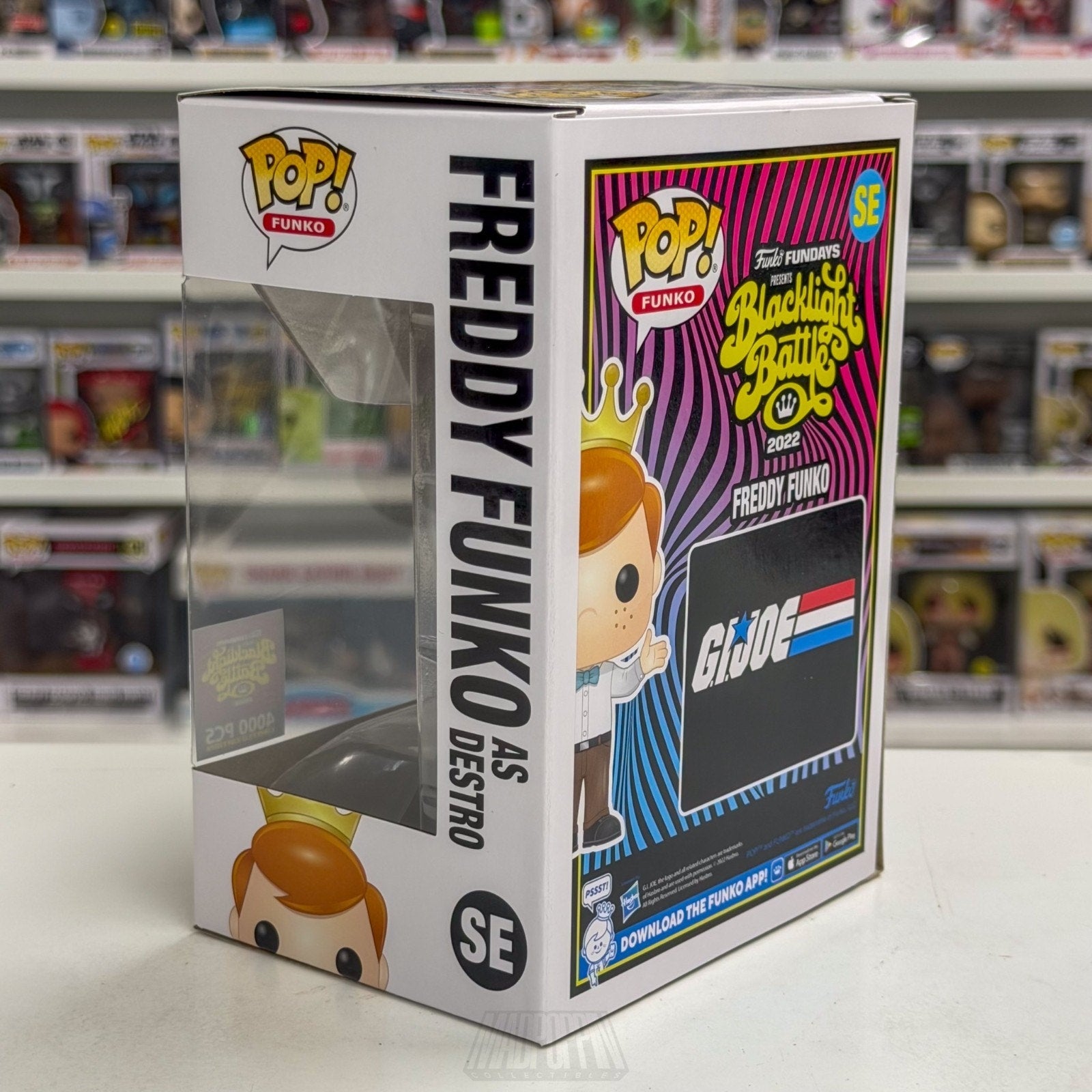 Funko Pop Freddy Blacklight Battle G.I. Joe Destro SE 80s Catroon Vinyl Figure