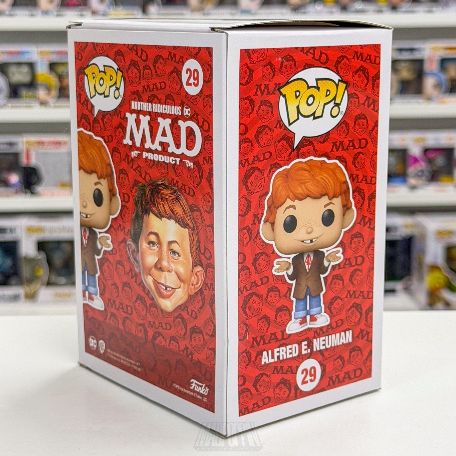 Funko Pop Mad Magazine Alfred E. Neuman 29 Cartoon Mascot Humor Toy Vinyl Figure