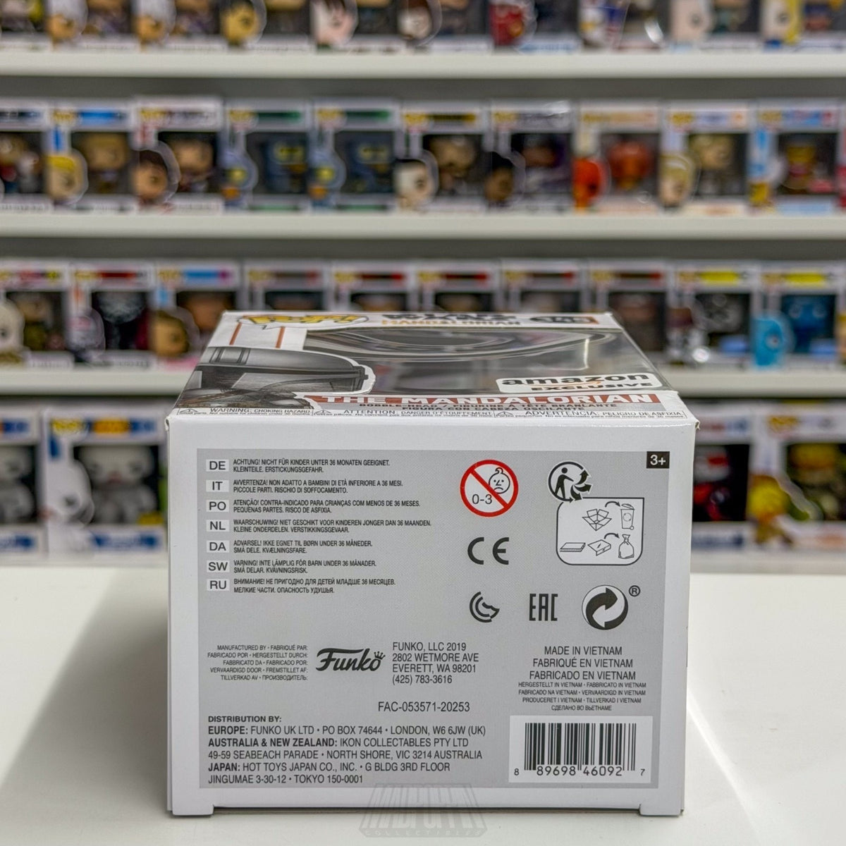 Funko Pop Star Wars The Mandalorian Chrome Amazon 345 Bounty Hunter Vinyl Figure