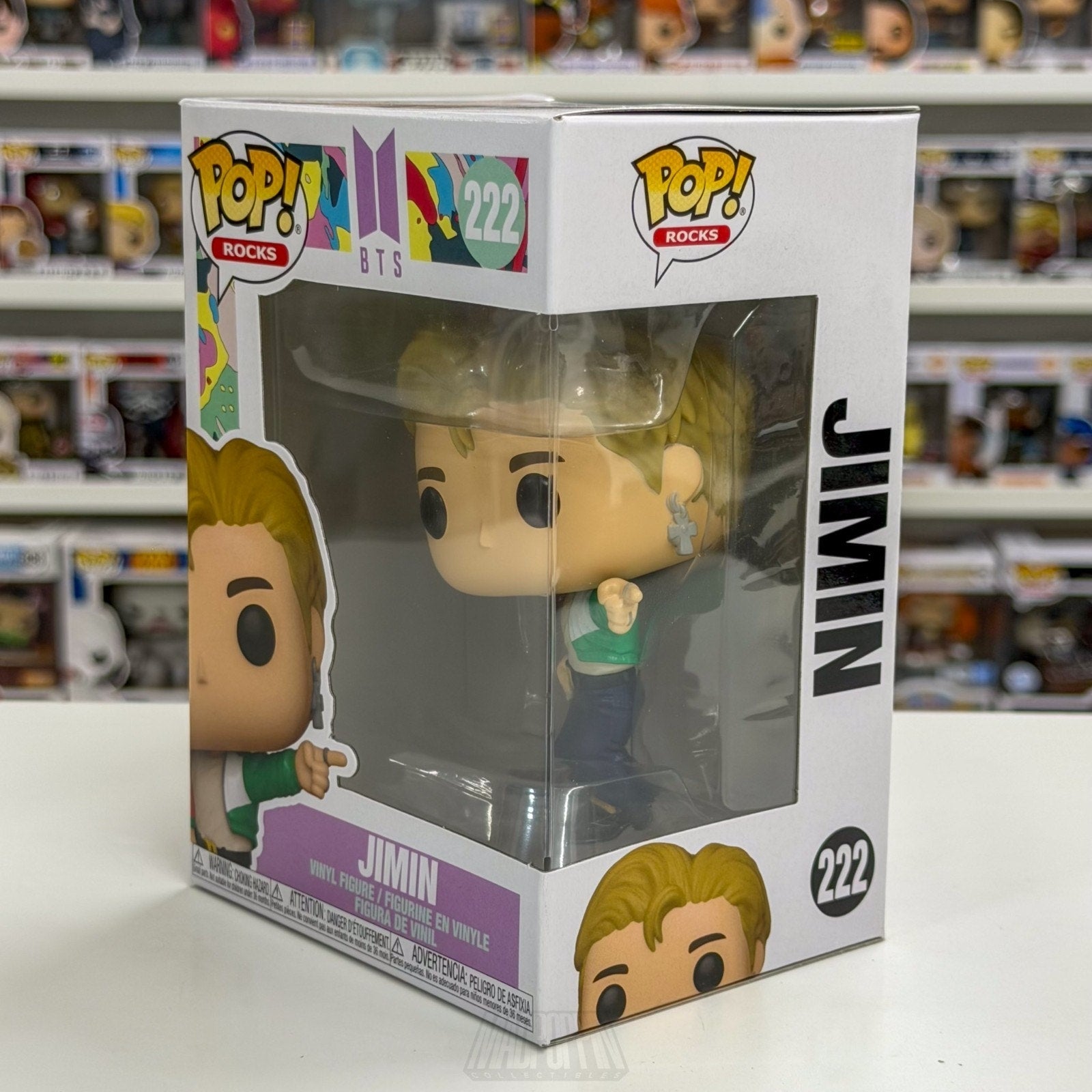 Funko Pop Rocks BTS Dynamite Jimin 222 Boy Band Korean K-Pop Toy Vinyl Figure