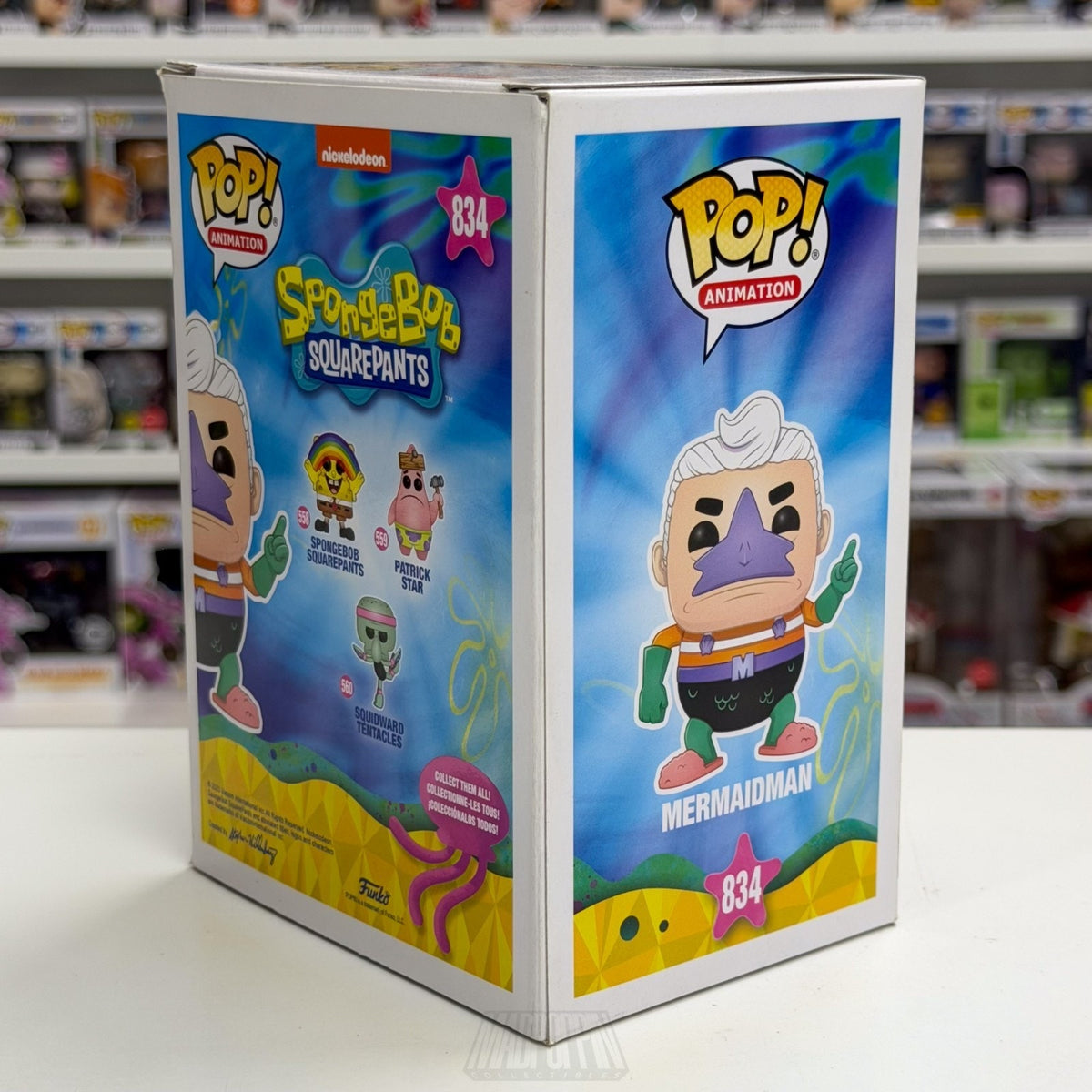Funko Pop Animation SpongeBob SquarePants Mermaidman NYCC 834 Toy Vinyl Figure