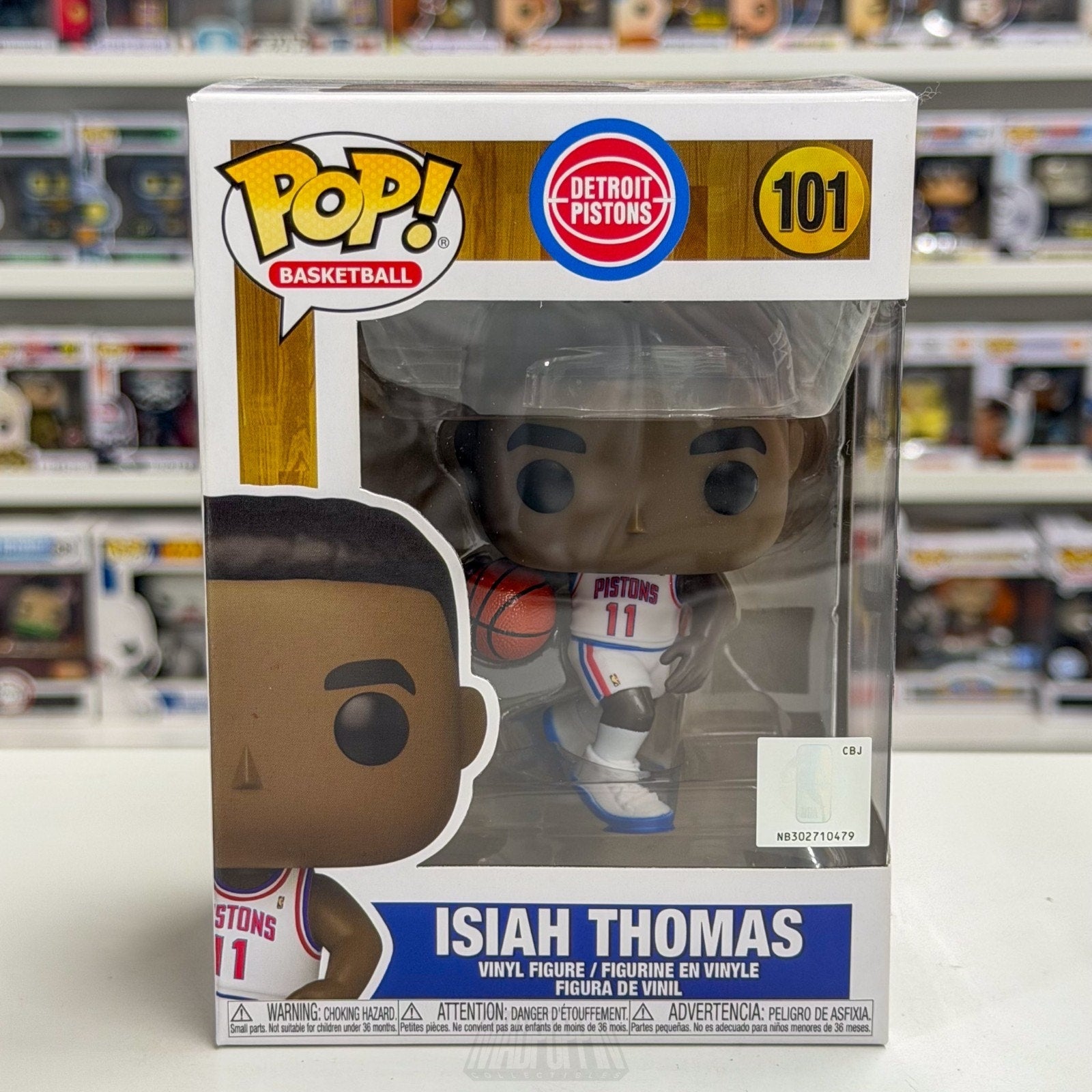 Funko Pop NBA Basketball Detroit Pistons Isiah Zeke Thomas 101 PG Vinyl Figure