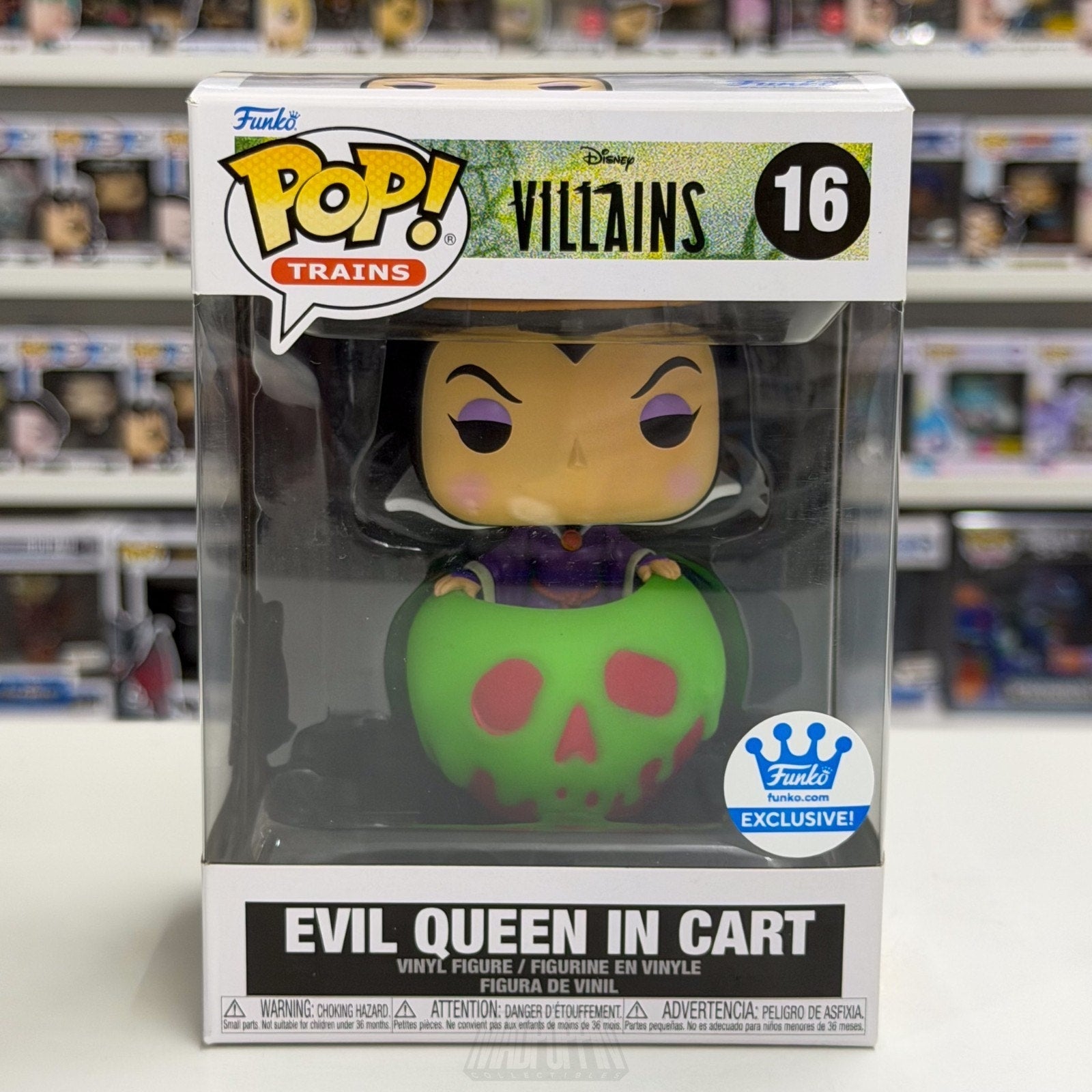 Funko Pop Trains Disney Villains Evil Queen in Cart 16 Snow White Vinyl Figure