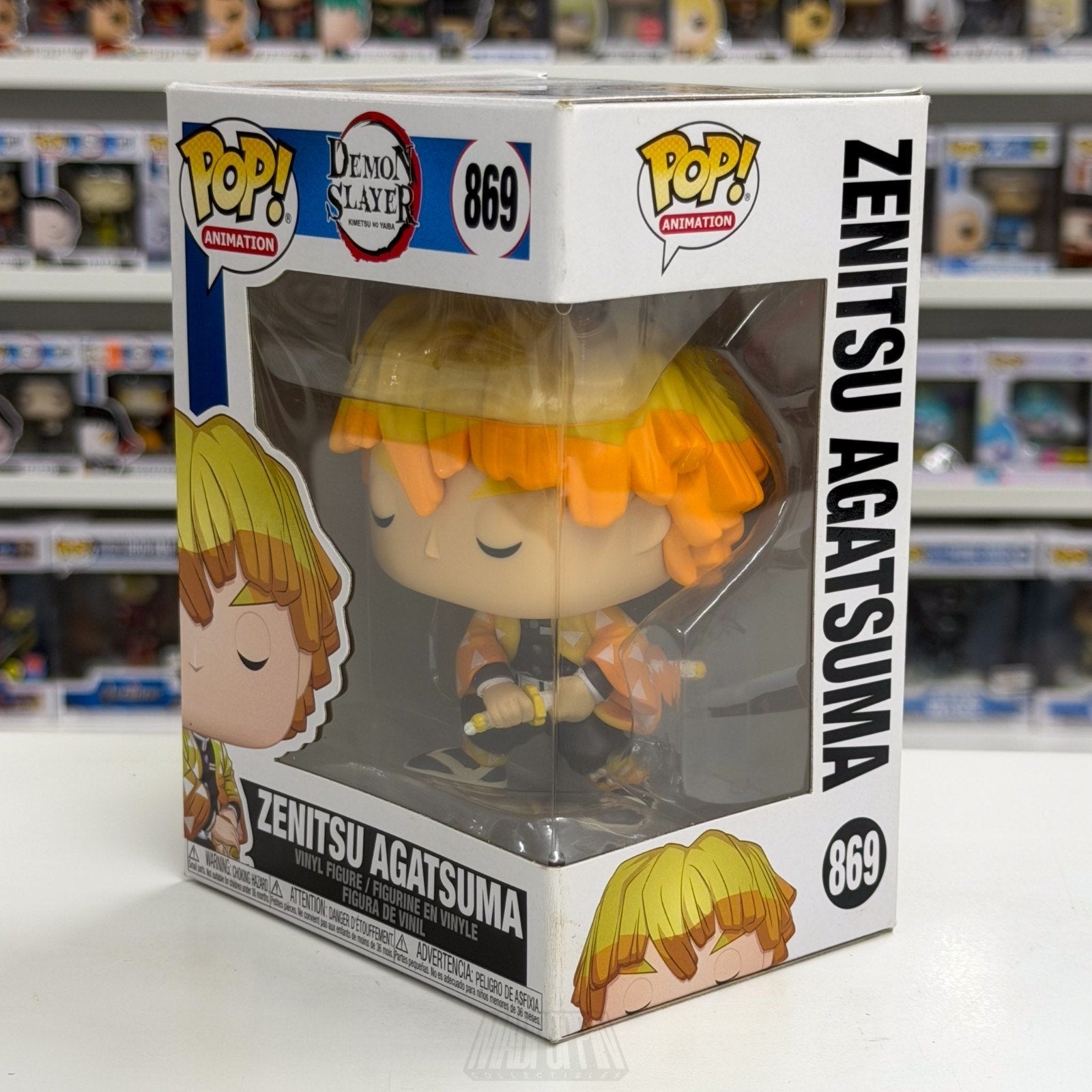 Funko Pop Anime Demon Slayer Zenitsu Agatsuma 869 Japan Manga Toy Vinyl Figure
