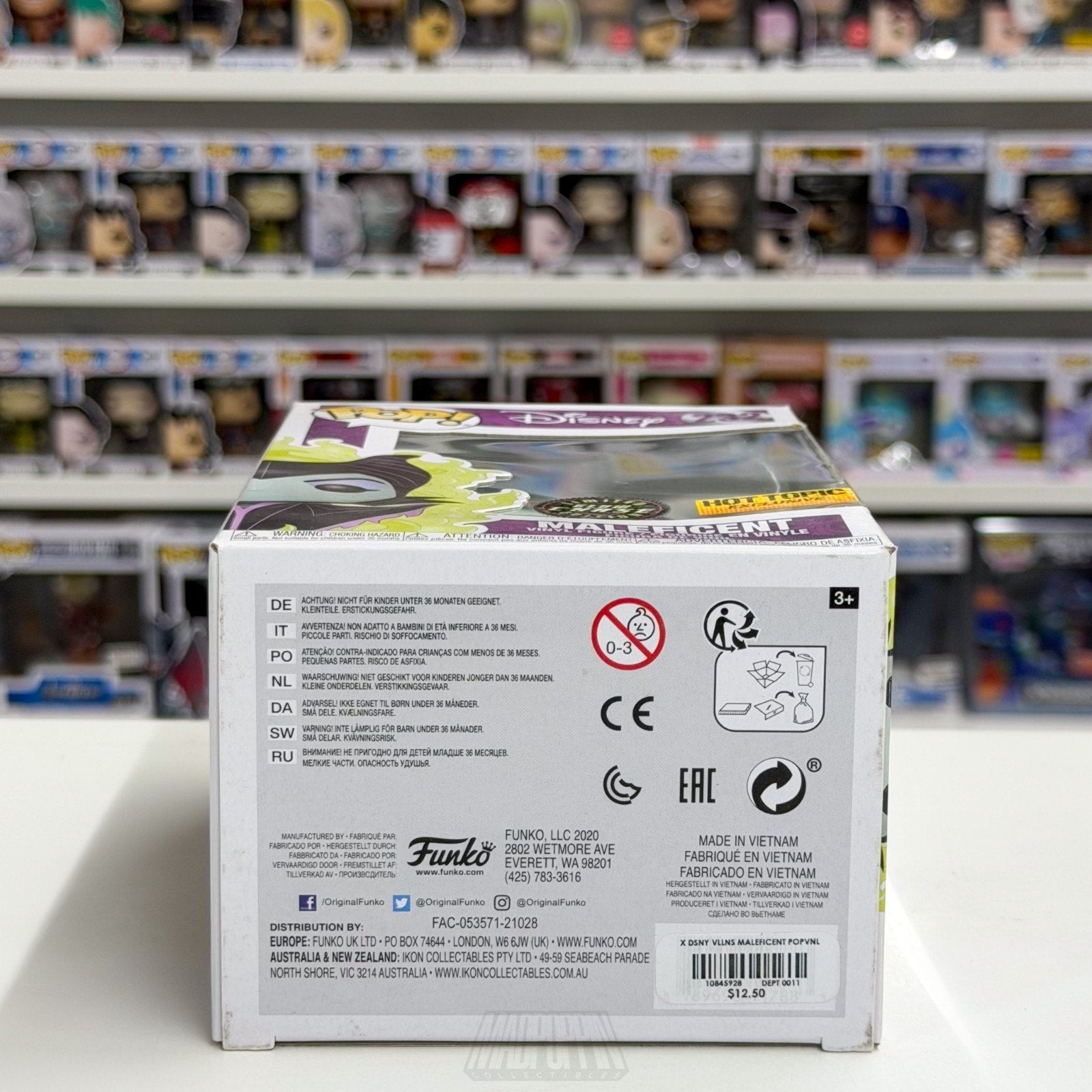 Funko Pop Disney Sleeping Beauty Maleficent Flames Hot Topic Glow Chase 232 Toy