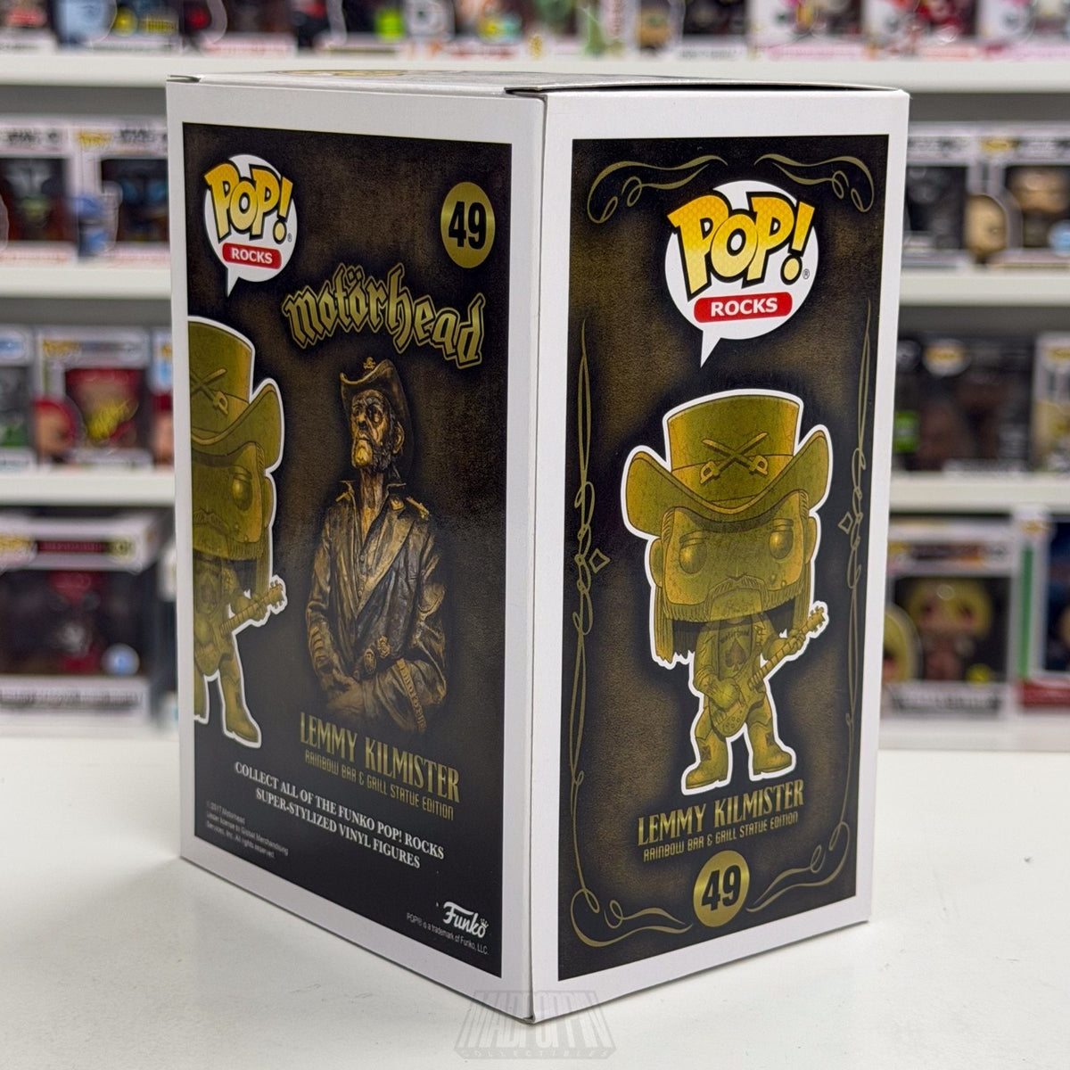 Funko Pop Rocks Motorhead Lemmy Kilmister Gold Hot Topic 49 Heavy Metal Figure