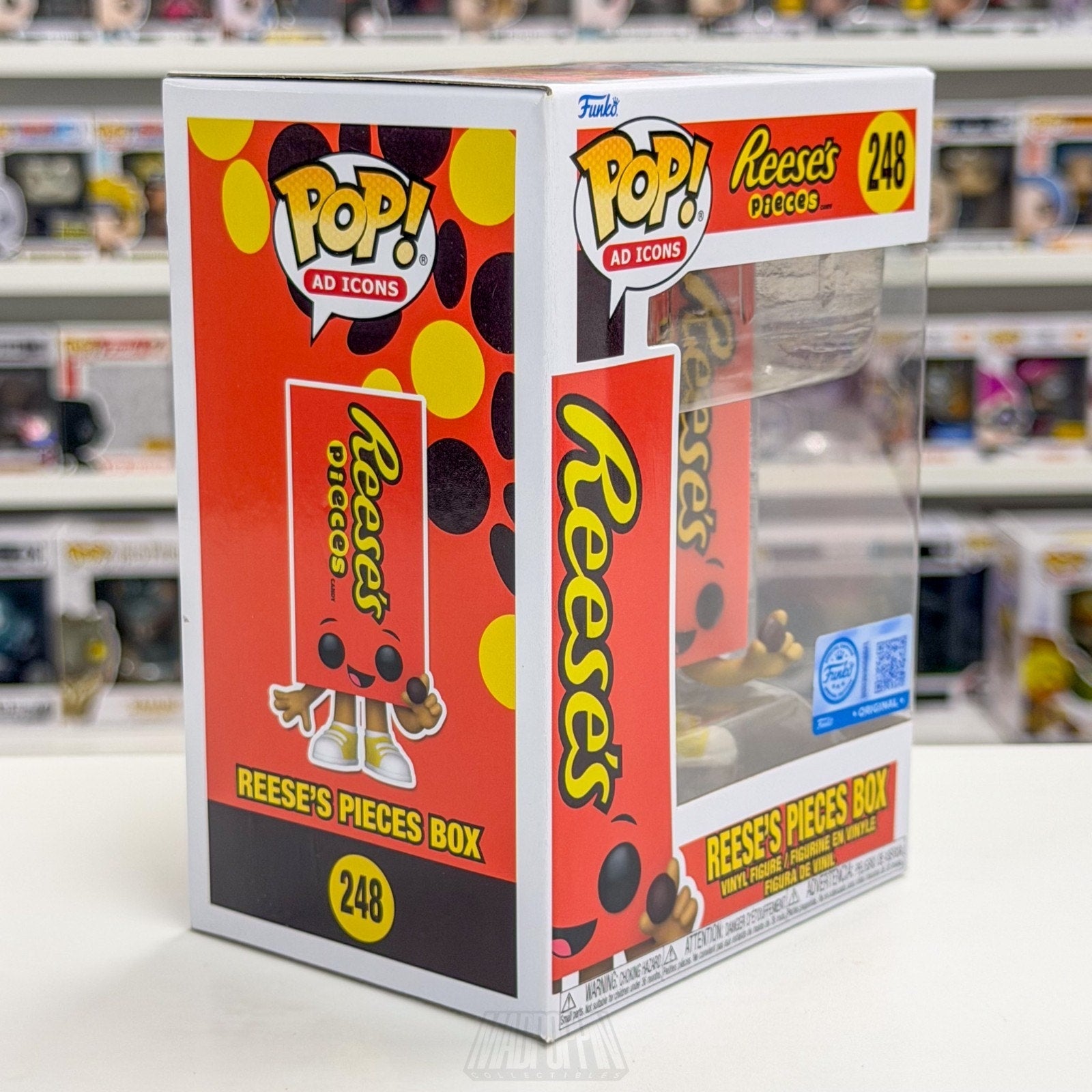 Funko Pop Ad Icons Reese's Pieces Box GameStop 248 Chocolate Candy Vinyl Figure