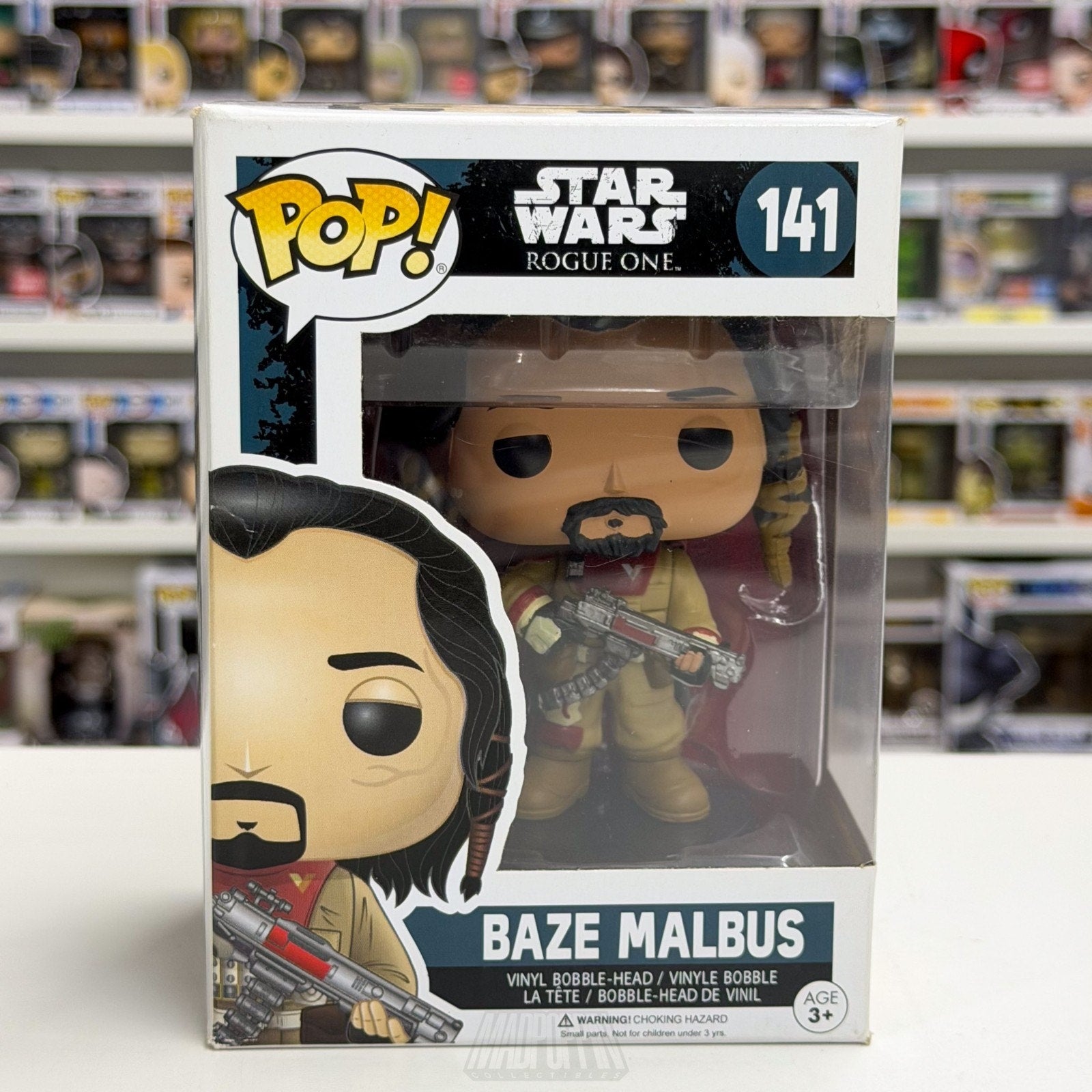 Funko Pop Star Wars Rouge One Baze Malbus 141 Guardians of Whills Vinyl Figure