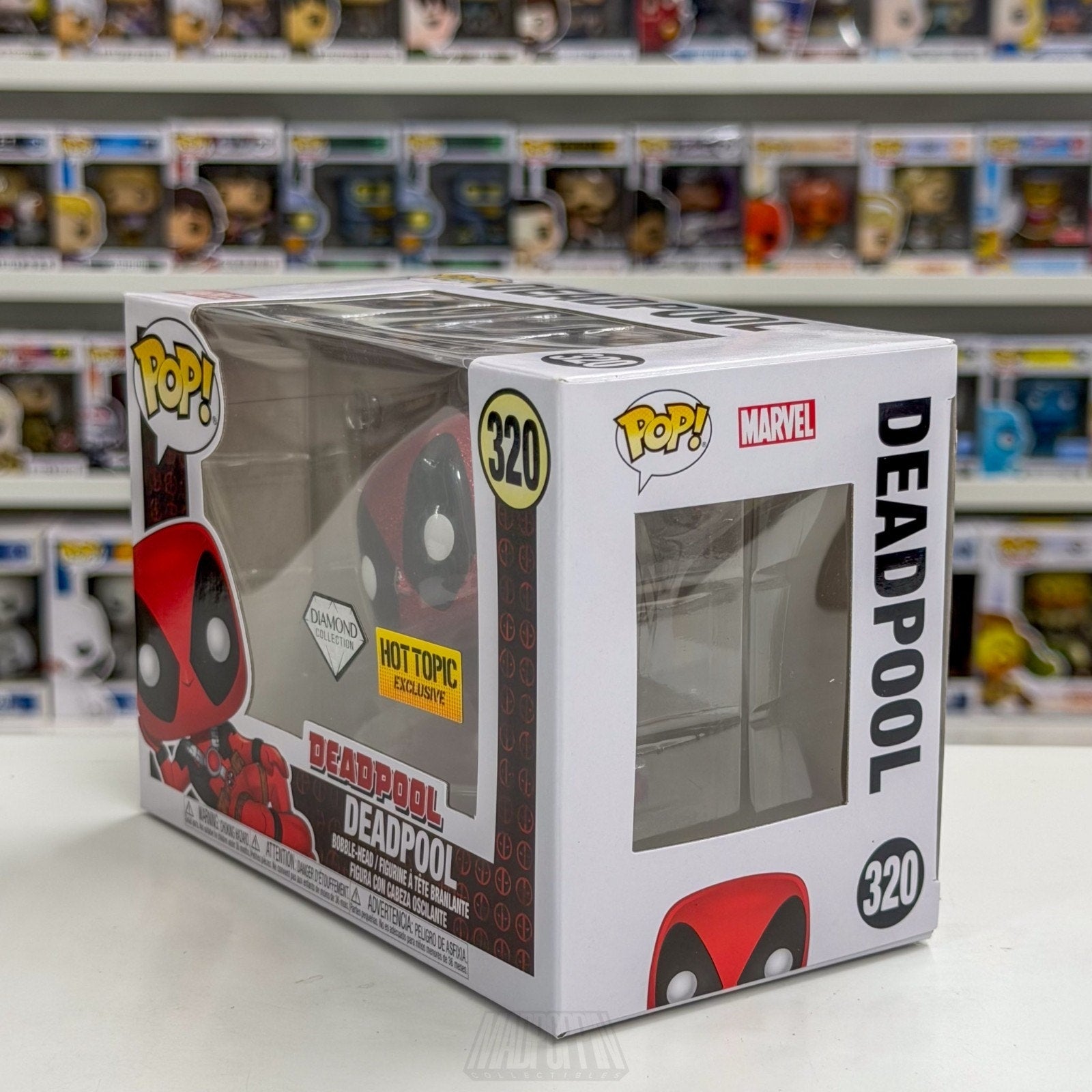 Funko Pop Marvel Deadpool Lounging Diamond Hot Topic 320 Mutant Toy Vinyl Figure