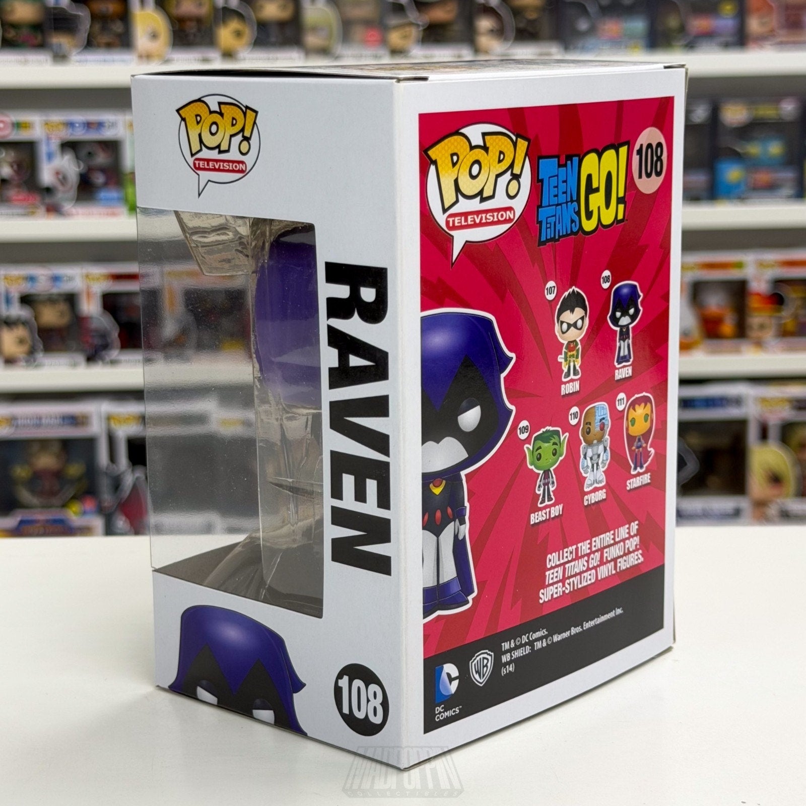 Funko Pop TV Teen Titans Go Raven 108 TTG Animated Cartoon Network Vinyl Figure