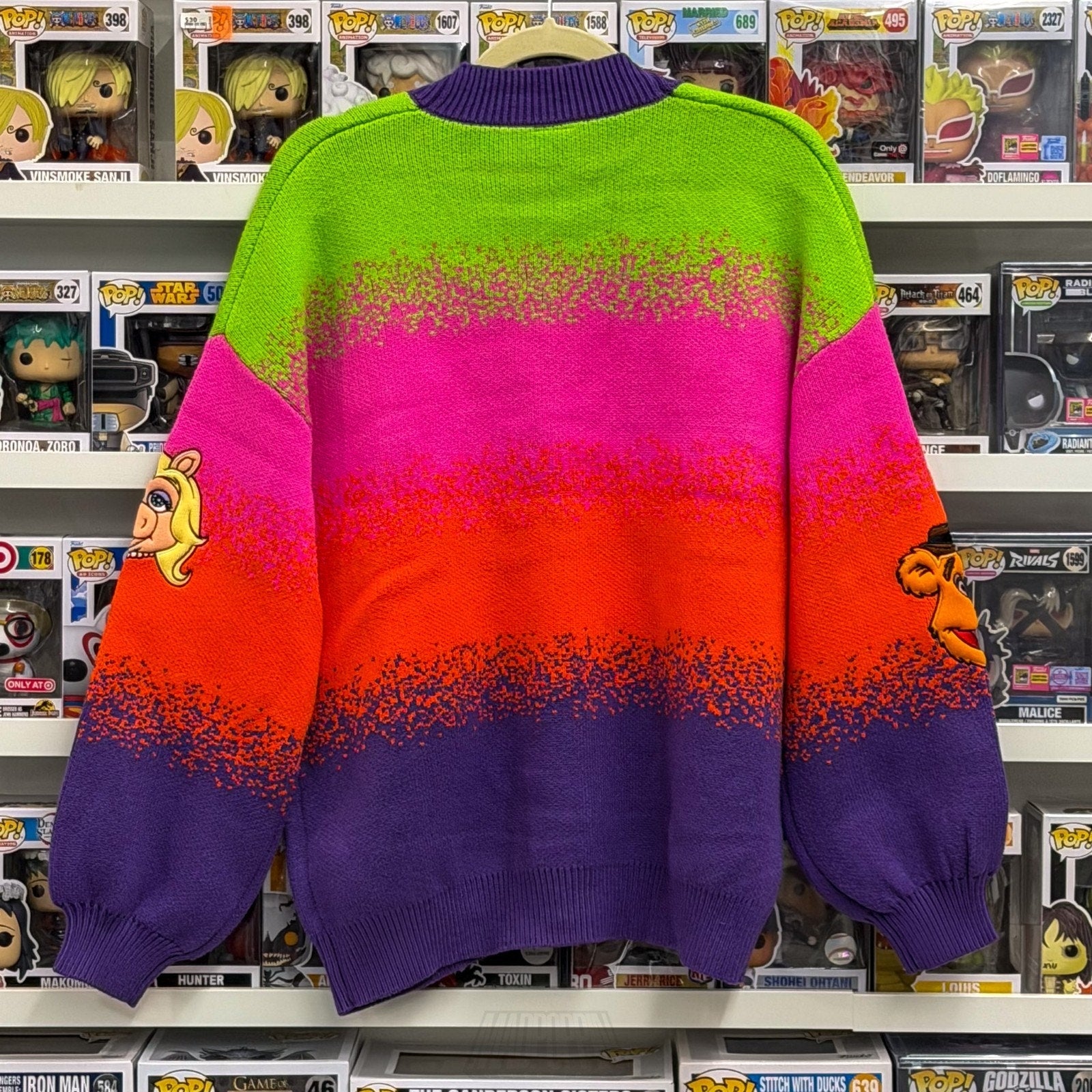 D23 Disney 2026 The Muppet Show Plush Cardigan Sweater 50th Anniversary SMALL