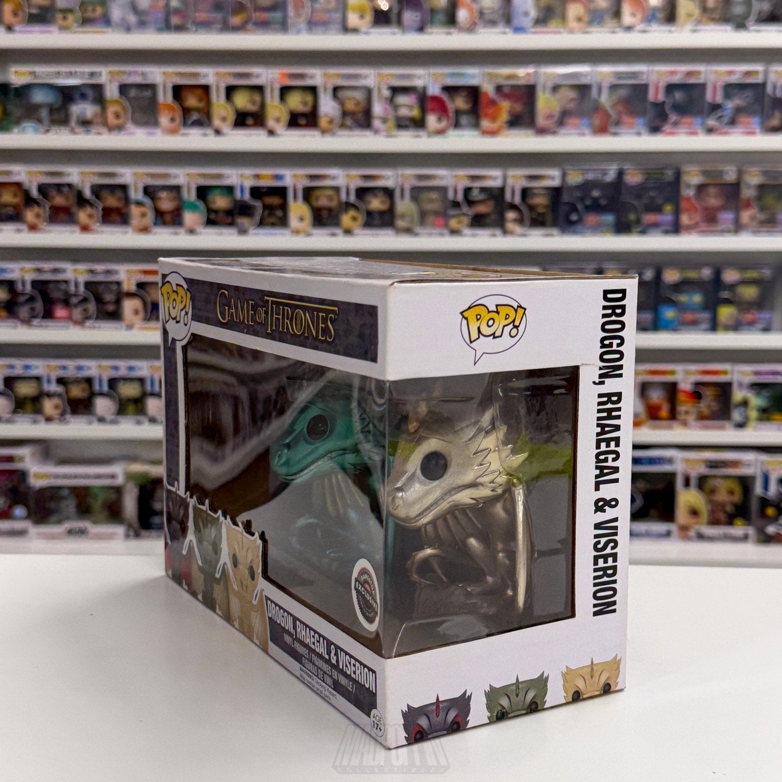 Funko Pop TV Game of Thrones Drogon Rhaegal Viserion GameStop 3 Pack Toy Figure