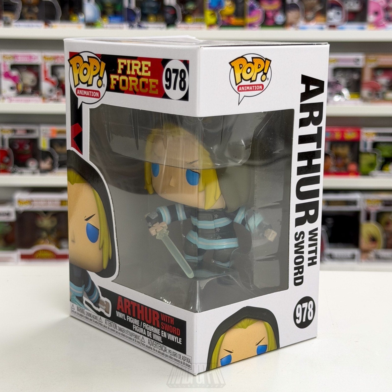 Funko Pop Anime Fire Force Arthur Boyle w/Sword 978 Japan Manga Toy Vinyl Figure