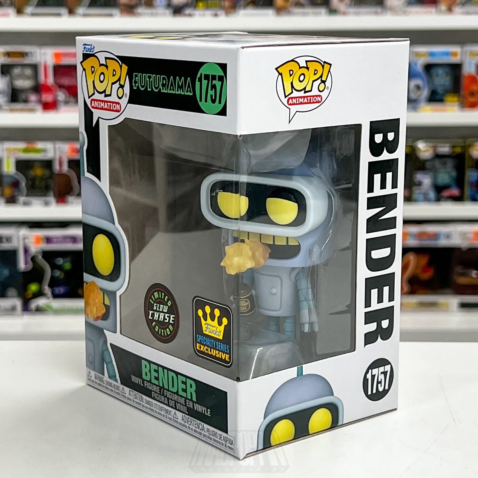 Funko Pop Animation Futurama Bender Specialty Series Chase Glow 1757 Figure Toy