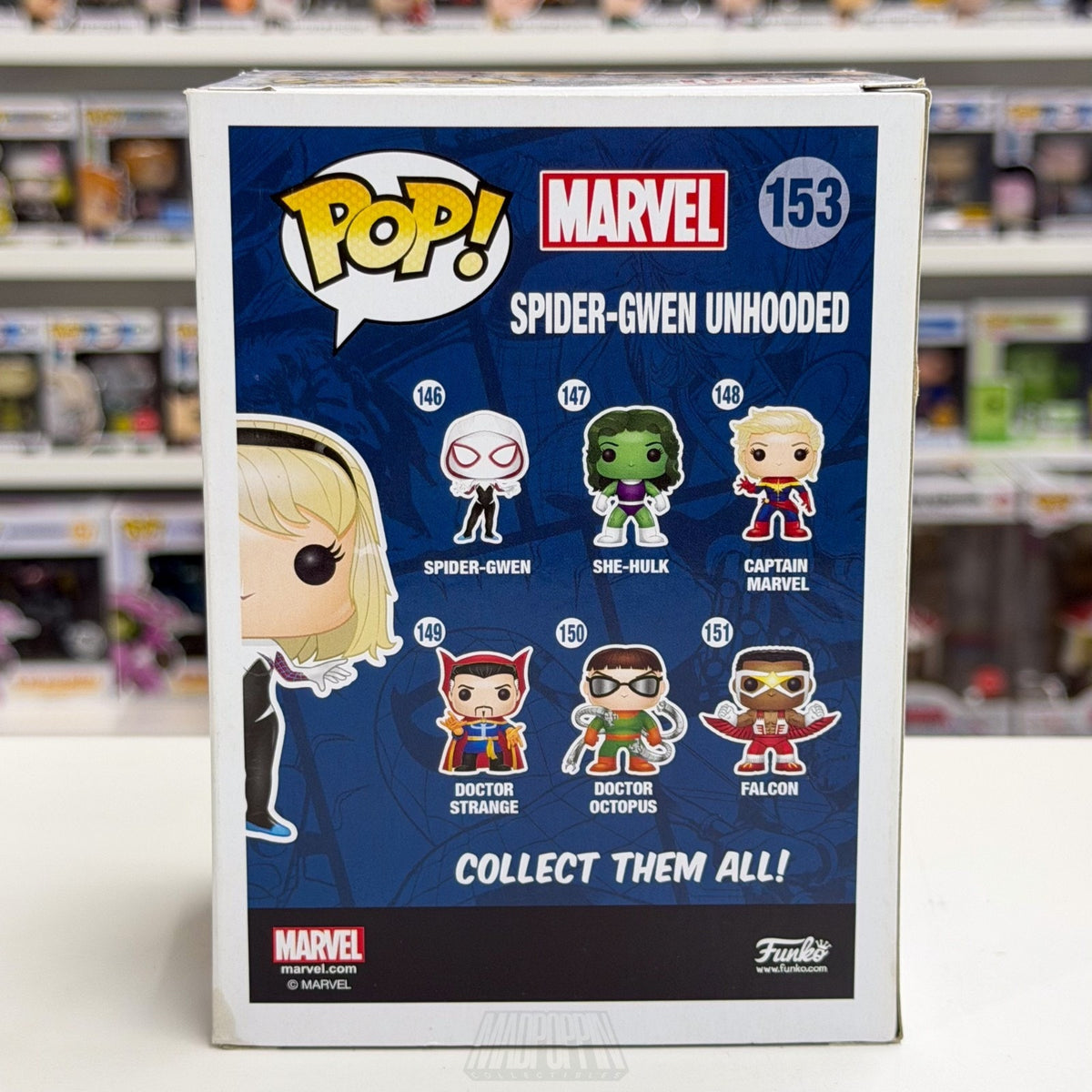 Funko Pop Marvel Spider-Gwen Unhooded Hot Topic 153 Spider-Woman Vinyl Figure