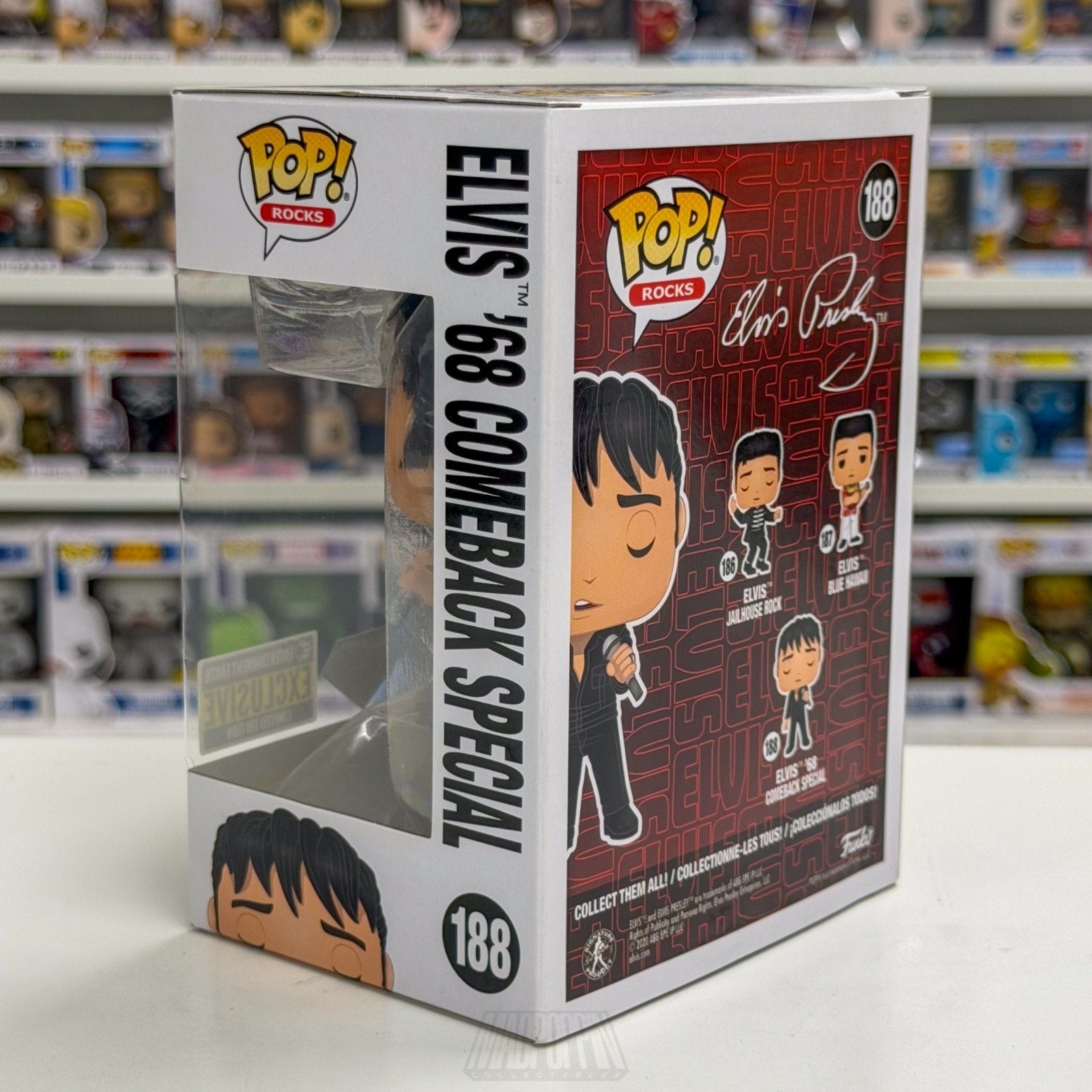 Funko Pop Elvis Presley 68 Comeback Special Diamond Entertainment Earth 188 Toy