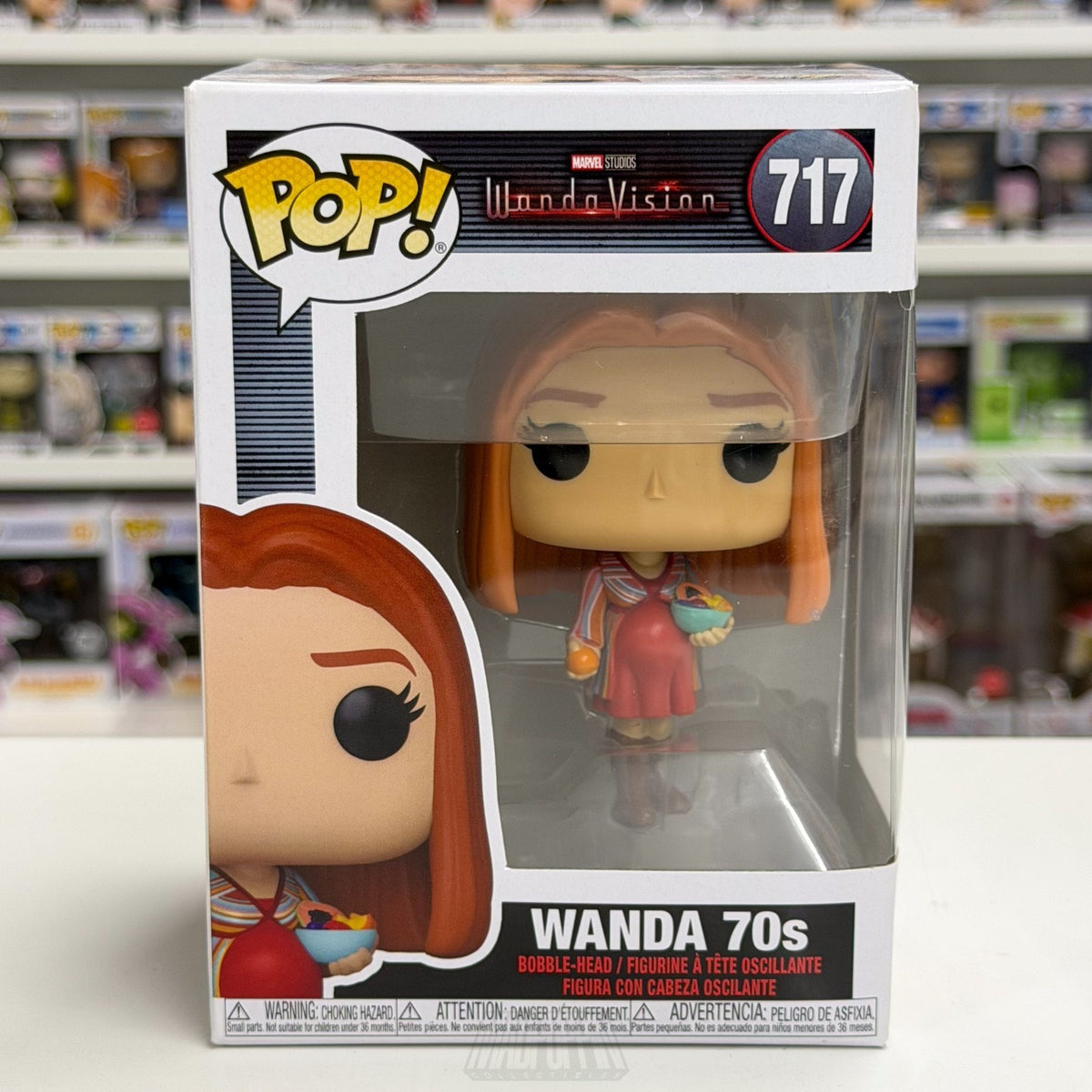 Funko Pop Marvel WandaVision Wanda 70s 717 MCU Scarlet Witch Toy Vinyl Figure
