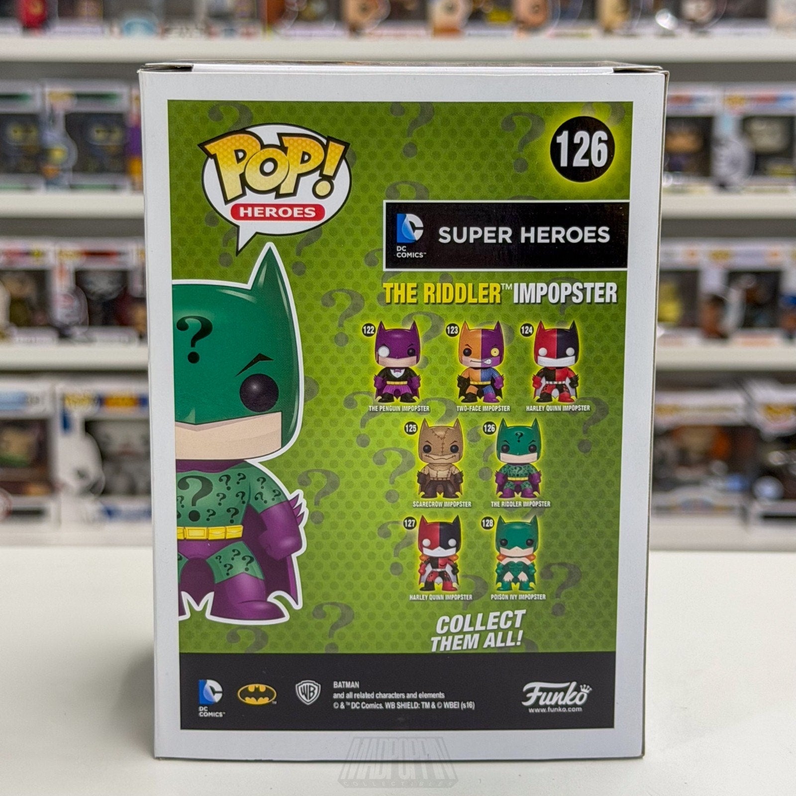 Funko Pop DC Super Heroes The Riddler Impopster Batman 126 Villain Vinyl Figure