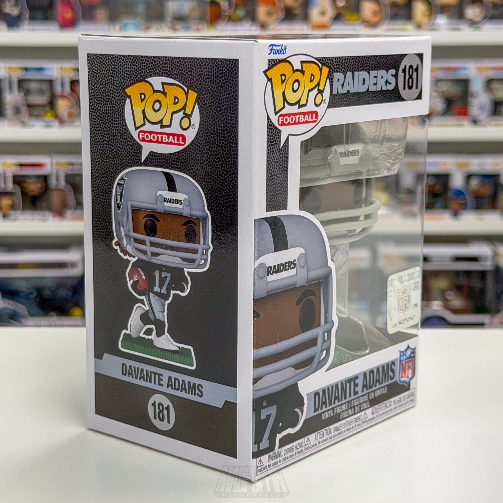 Funko Pop NFL Football Raiders Davante Adams 181 Wide Receiver Toy Vinyl Figure