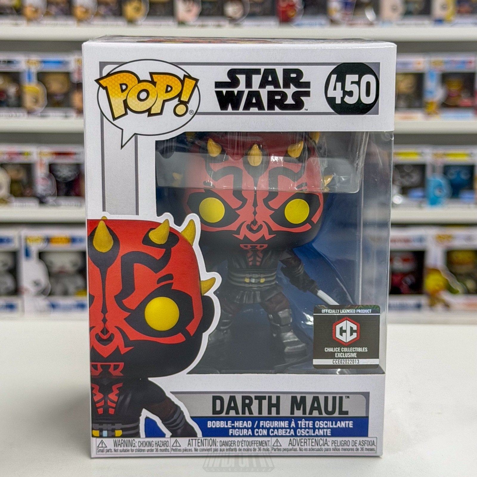 Funko Pop Star Wars Darth Maul Darksaber Chalice Collectibles 450 Vinyl Figure