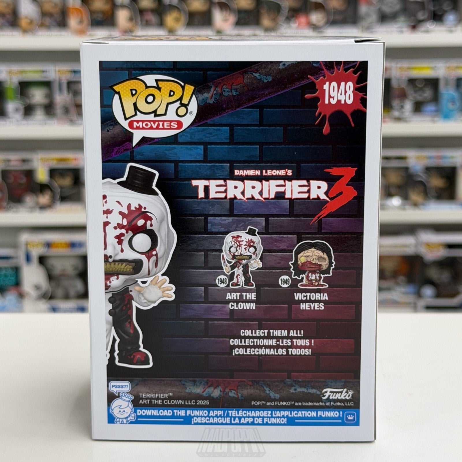 Funko Pop Movies Art the Clown Bloody Signed David Howard Thornton 1948 Figure