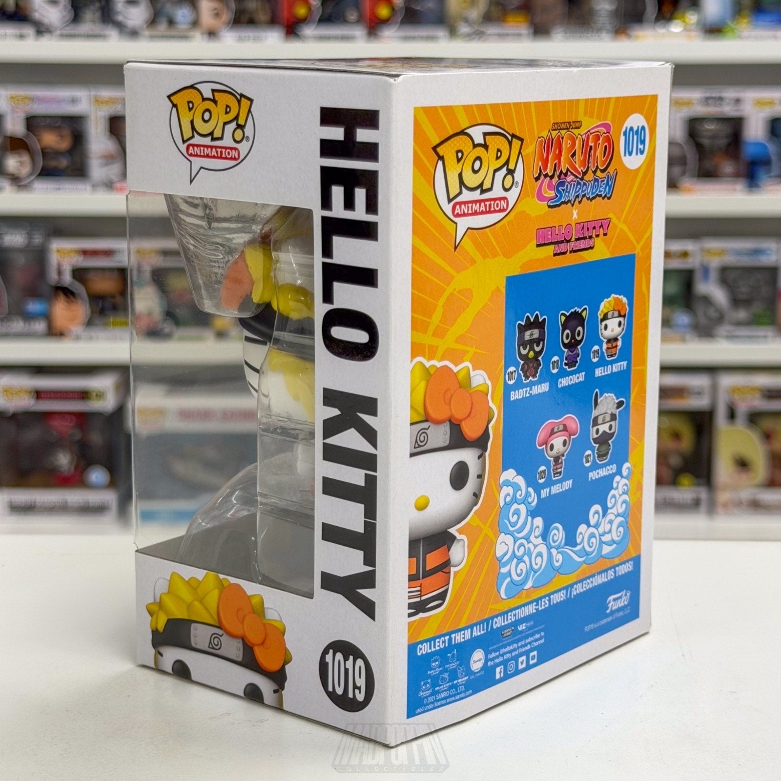 Funko Pop Anime Naruto x Hello Kitty 1019 Kawaii Cute Cat Japanese Vinyl Figure