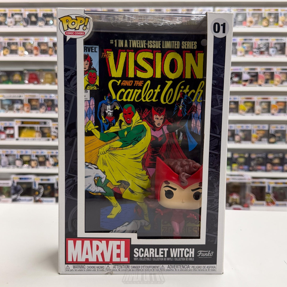 Funko Pop Marvel Comic Covers Scarlet Witch Target 01 Wanda Vision Vinyl Figure
