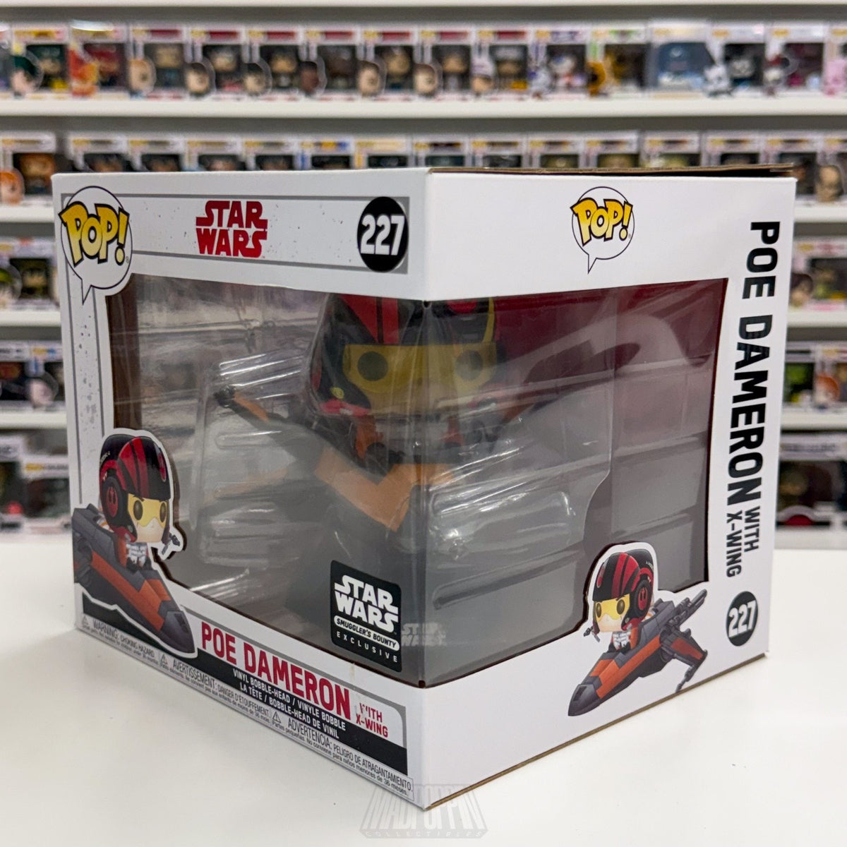 Funko Pop Rides Star Wars Poe Dameron X-Wing Smugglers Bounty 227 Vinyl Figure