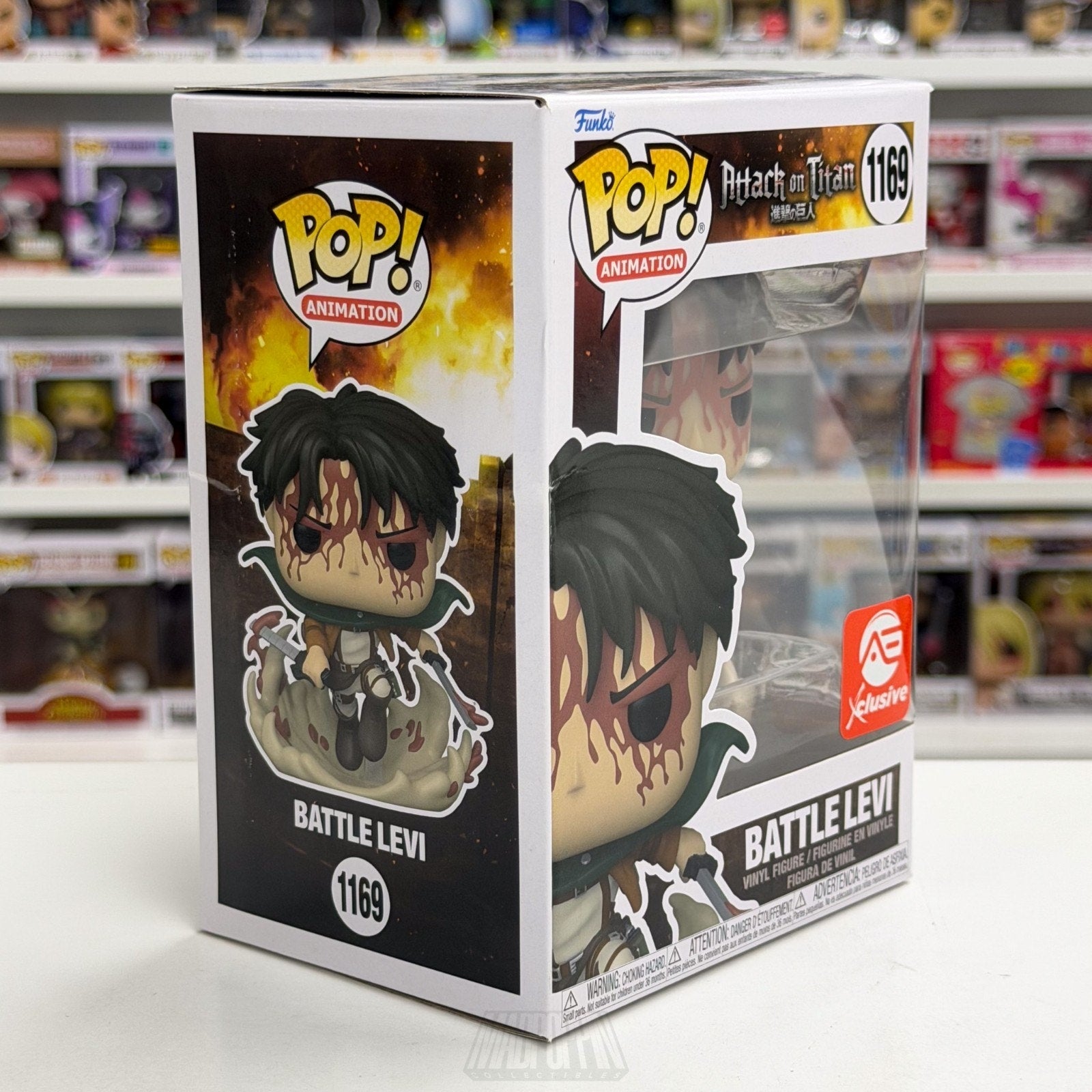Funko Pop Anime Attack Titan Battle Levi Bloody Alliance Ent 1169 Vinyl Figure