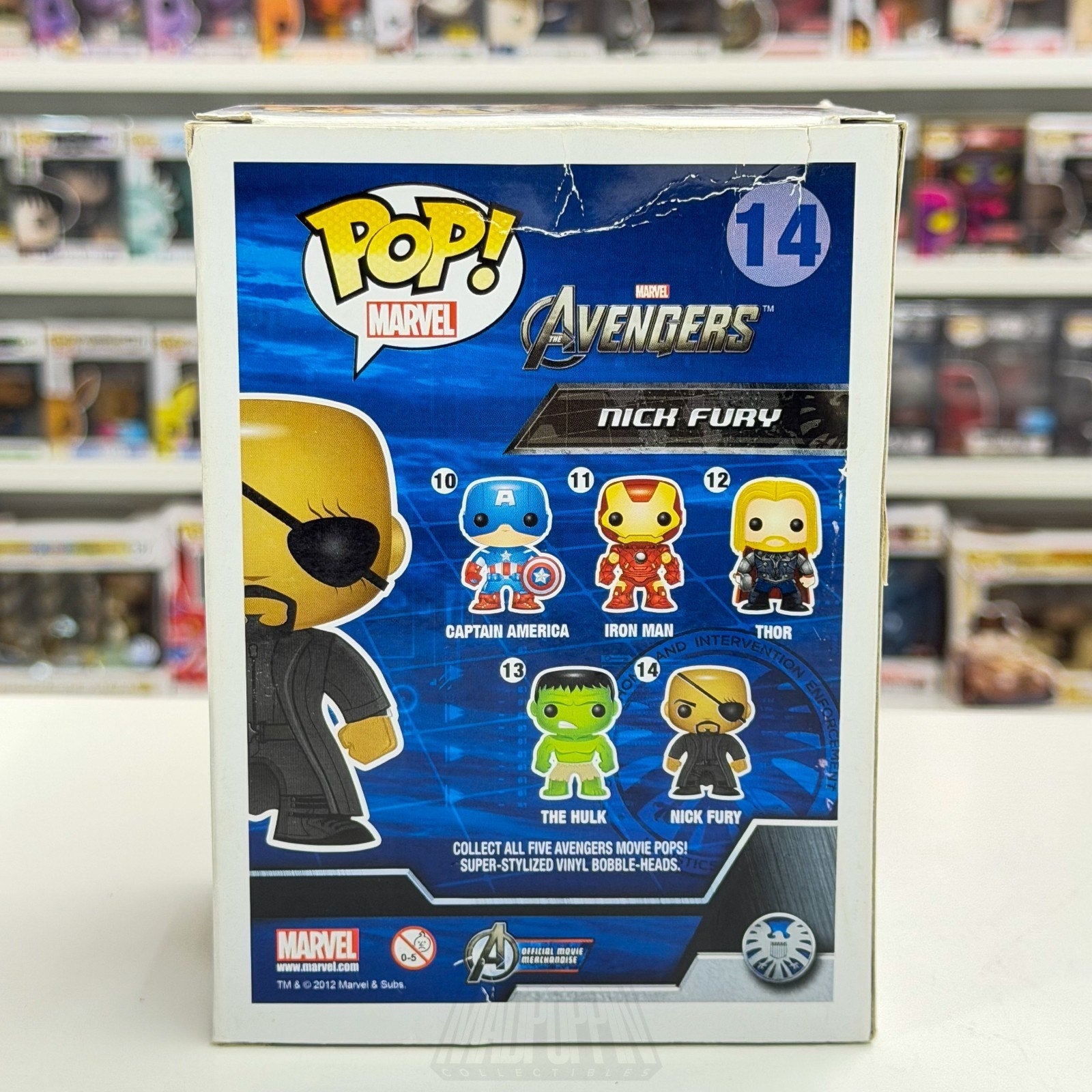 Funko Pop Marvel Avengers Nick Fury 2012 Vaulted 14 SHIELD Agent Vinyl Figure