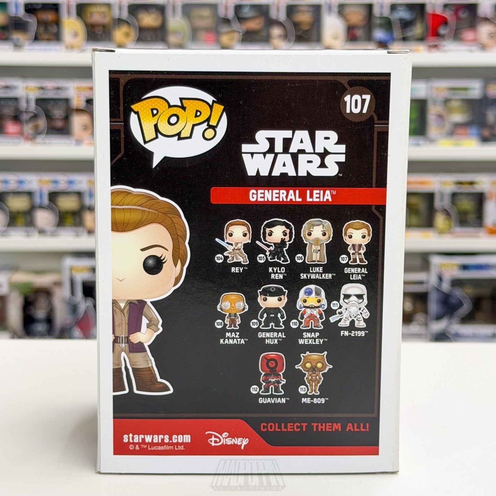 Funko Pop Star Wars Force Awakens General Leia 107 Jedi Princess Vinyl Figure