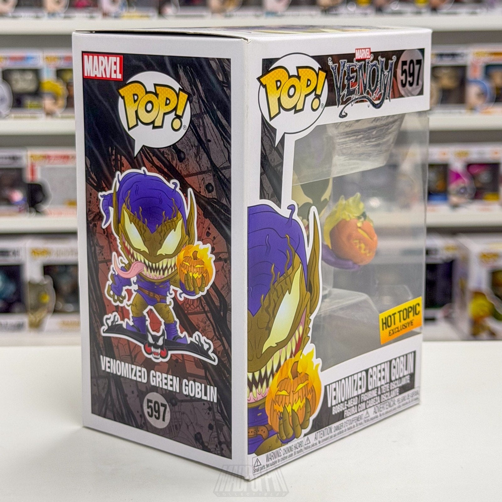 Funko Pop Marvel Venomized Green Goblin Hot Topic 597 Villain Toy Vinyl Figure
