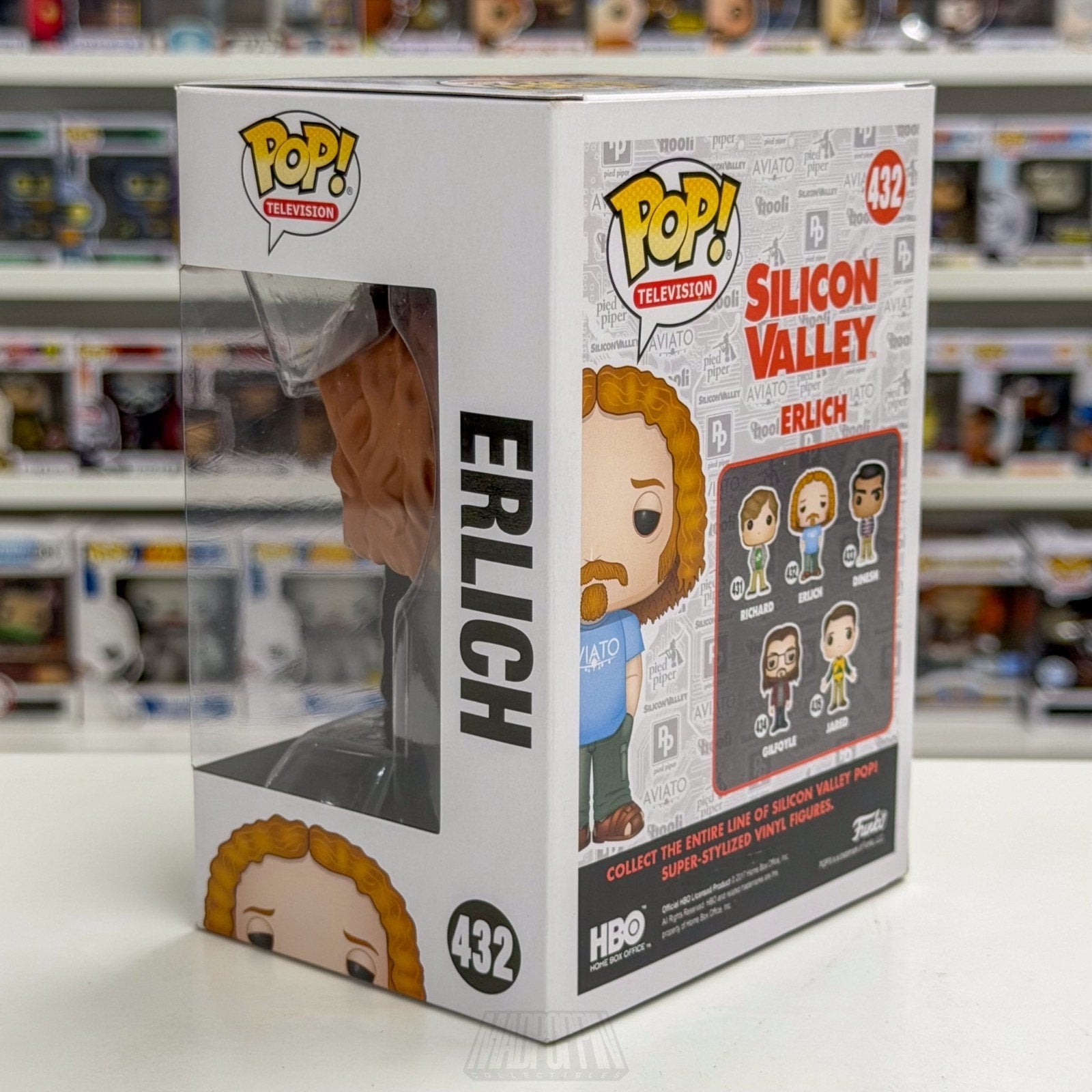 Funko Pop TV Silicon Valley Erlich Bachman 432 HBO Comedy Show Vinyl Toy Figure