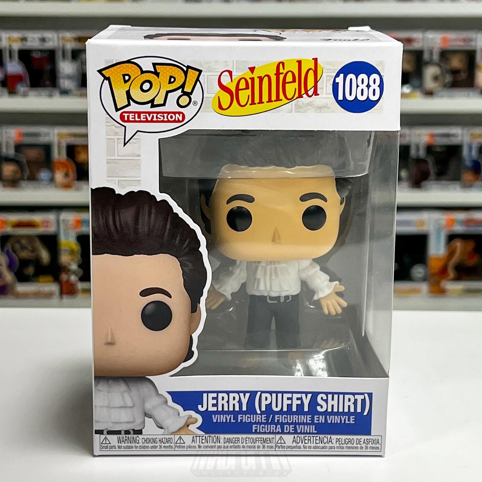 Funko Pop TV Seinfeld Jerry White Puffy Shirt 1088 Comedy Sitcom Vinyl Figure