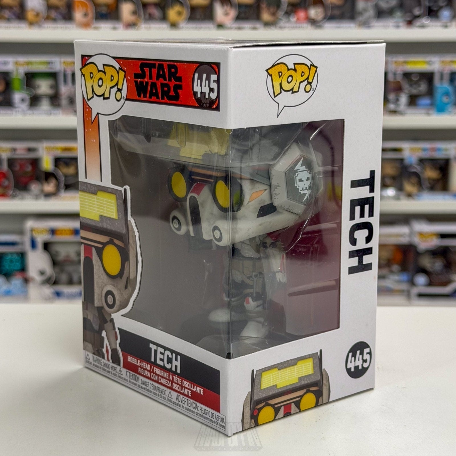 Funko Pop Star Wars The Bad Batch Tech 445 Clone Animated Sci-Fi Vinyl Figure