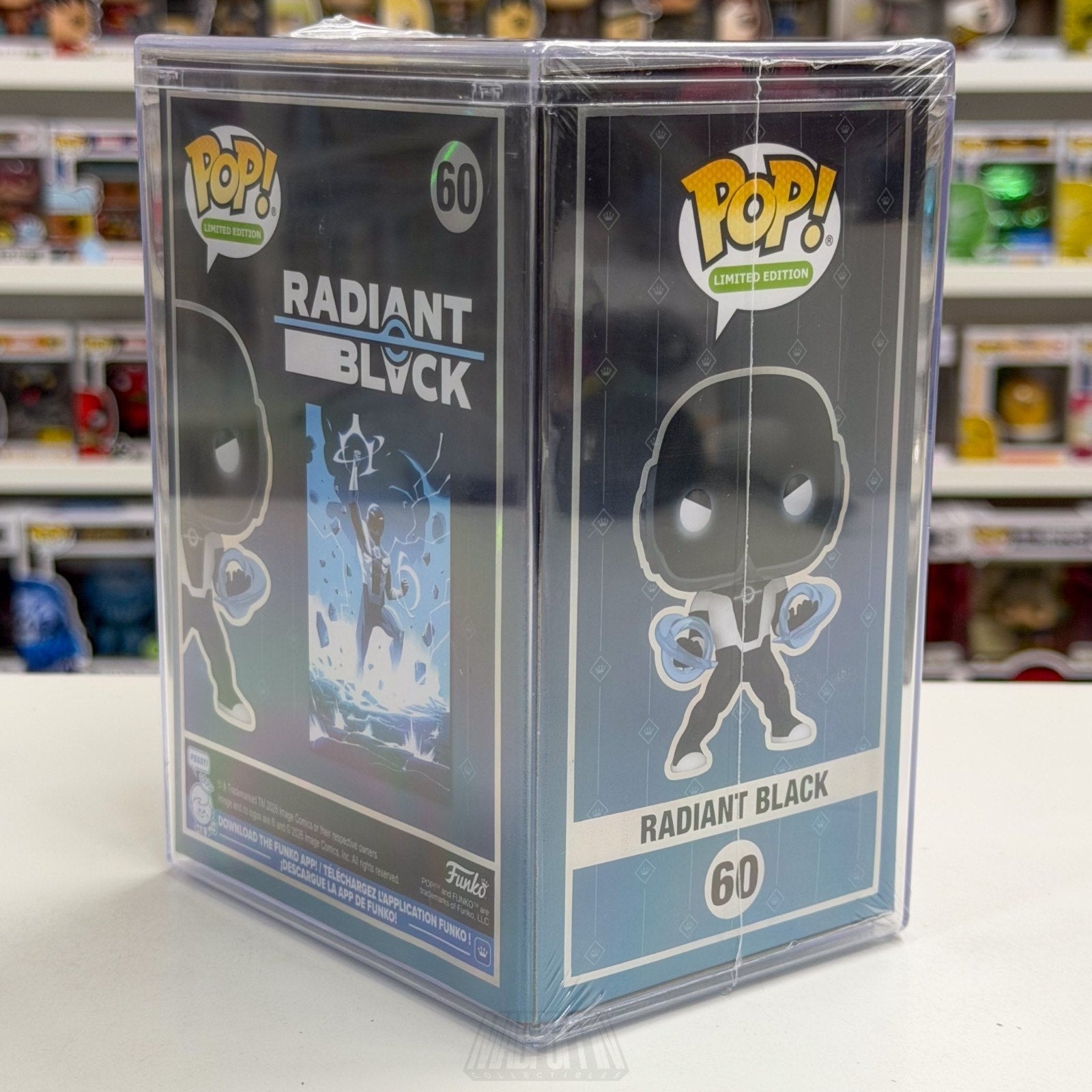 Funko Pop Comics Radiant Black 60 Glow LE 5000 PCS SDCC 2026 Toy CON STICKER